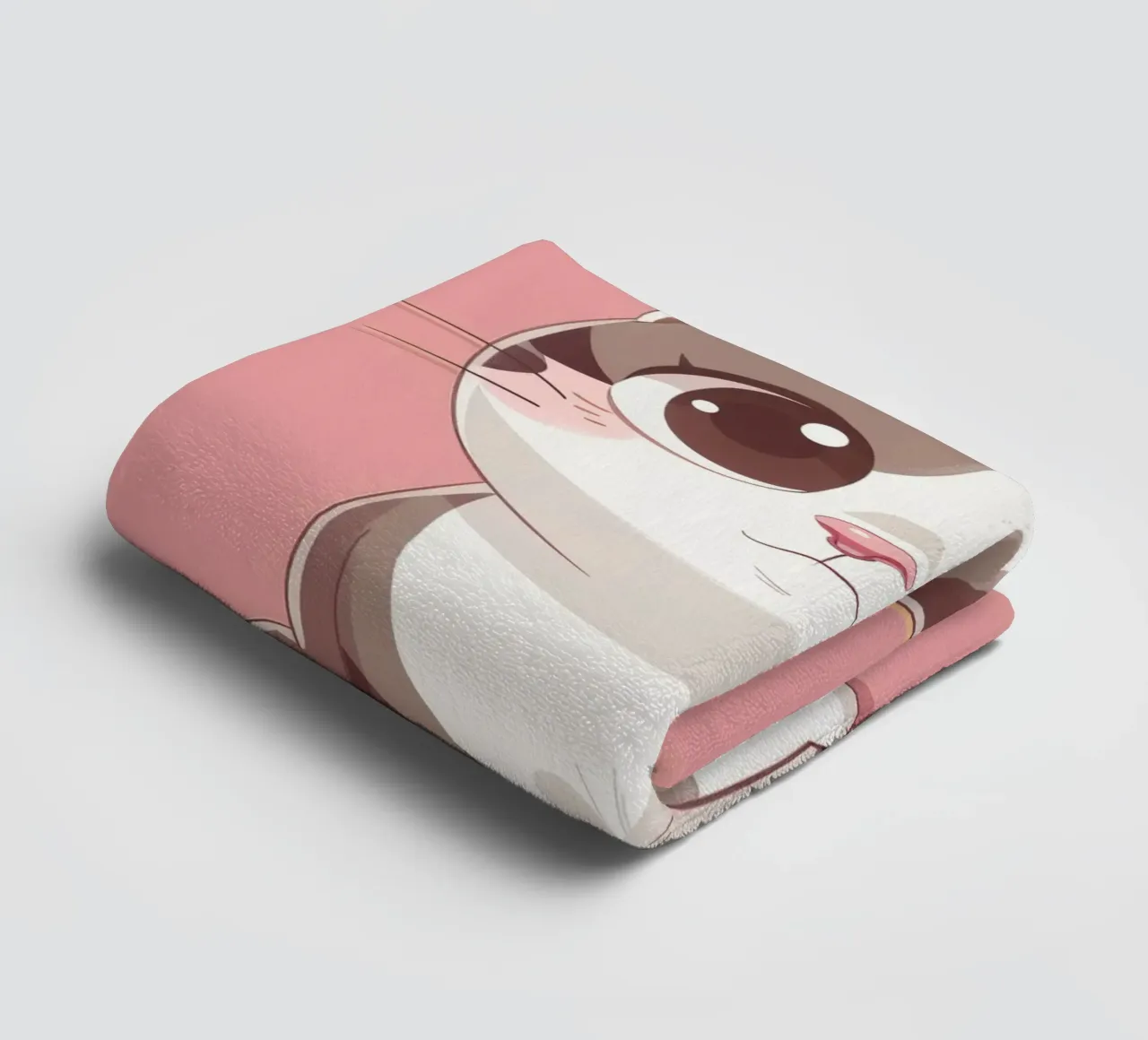Charming American Curl Cat with Curled Ears towel by DesignDoodle