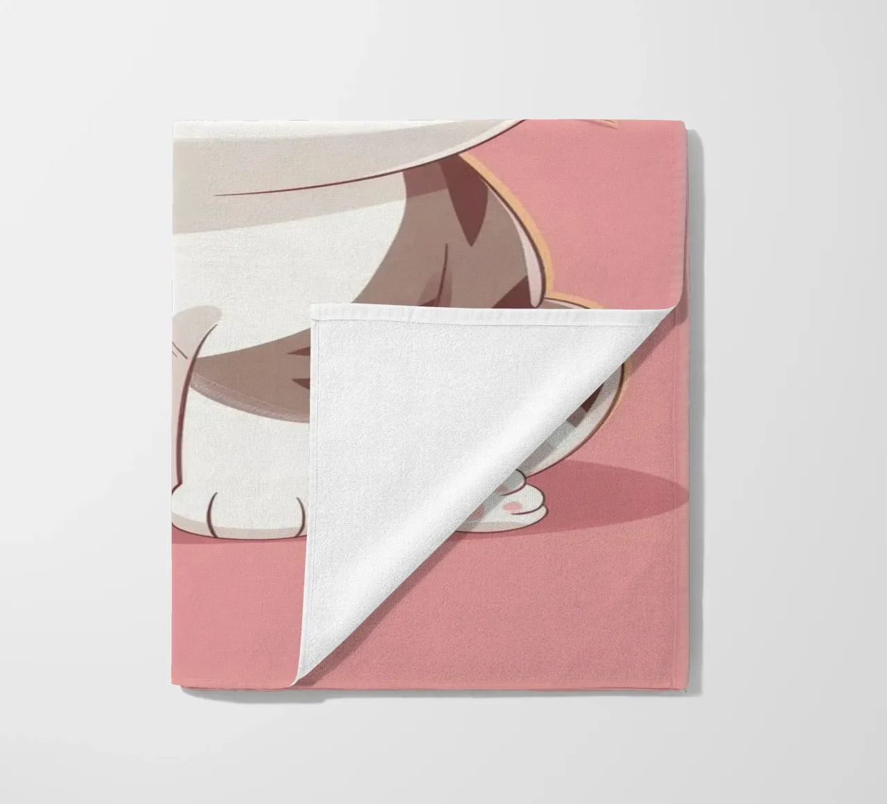 Charming American Curl Cat with Curled Ears beach towel by DesignDoodle