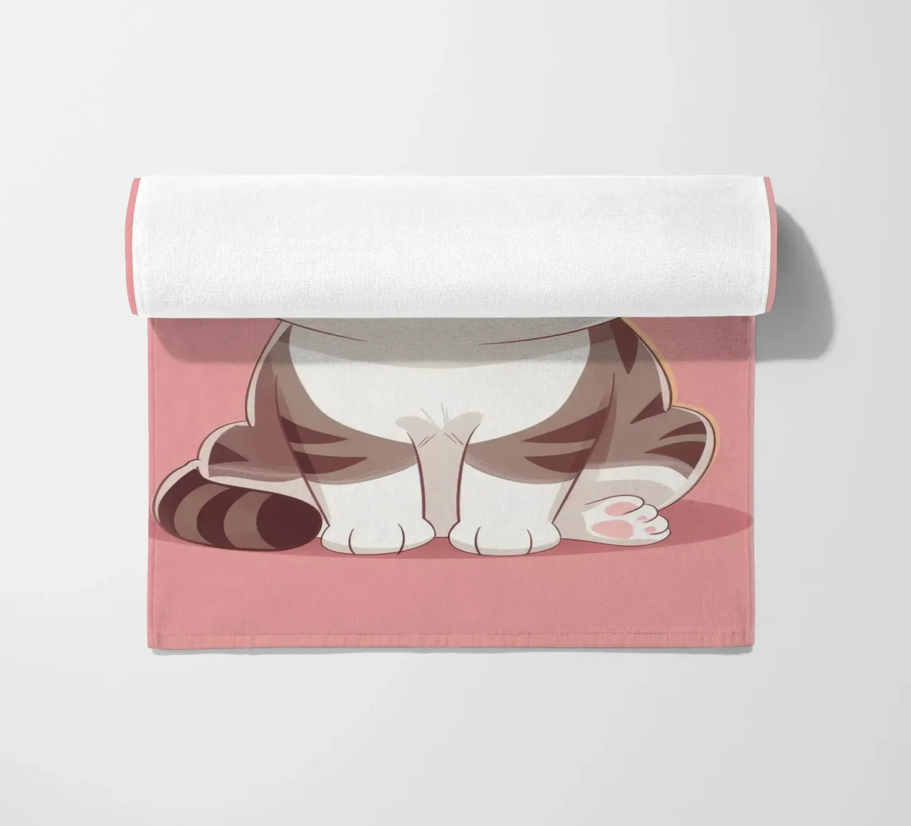 Charming American Curl Cat with Curled Ears beach towel by DesignDoodle