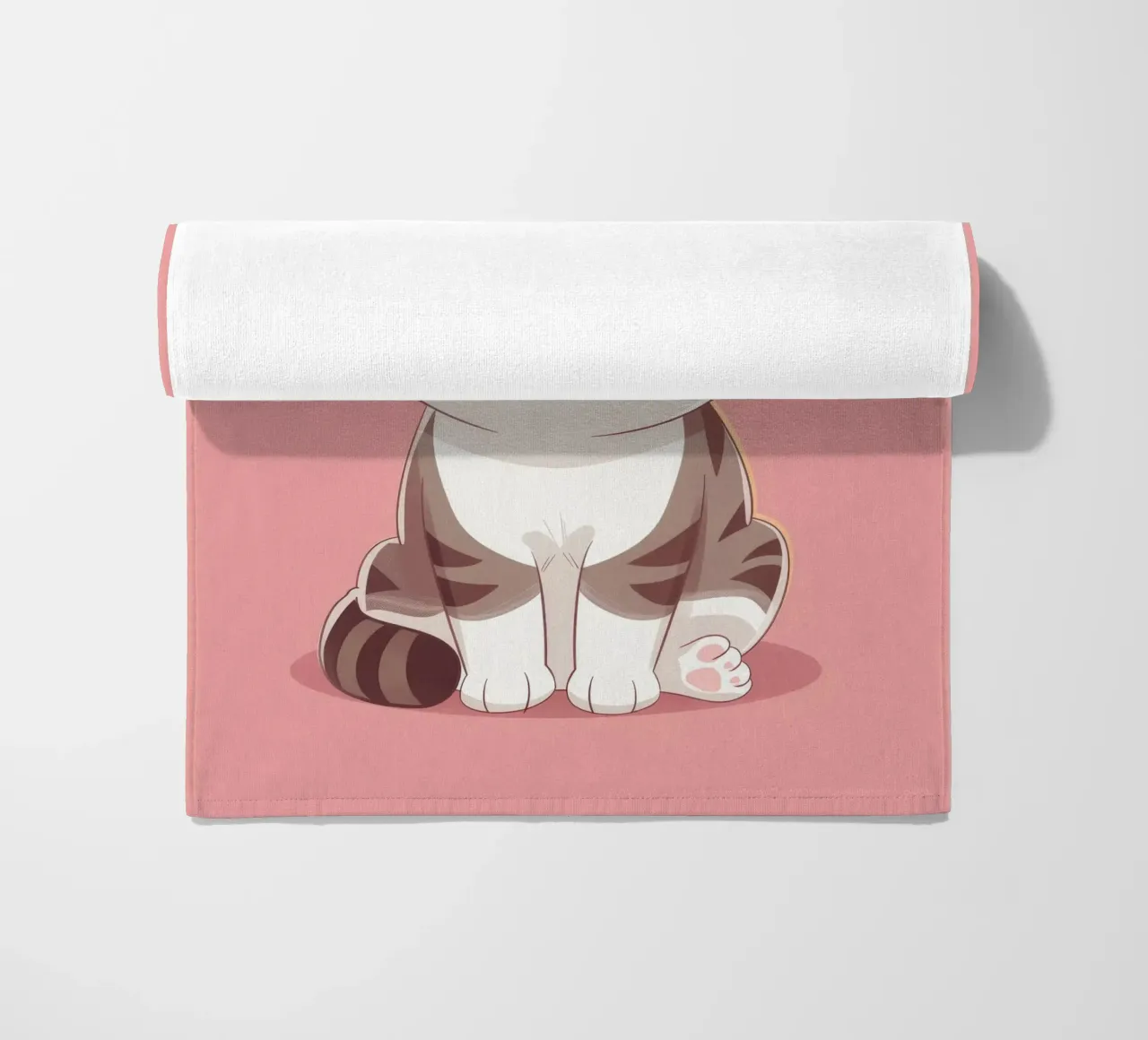 Charming American Curl Cat with Curled Ears beach towel by DesignDoodle