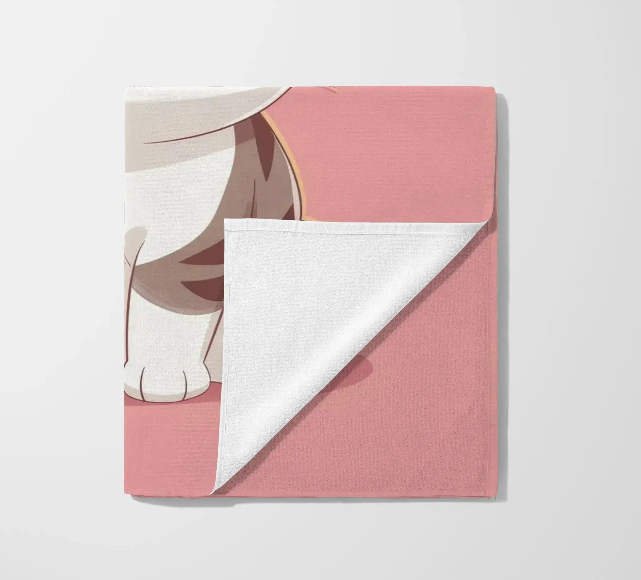 Charming American Curl Cat with Curled Ears beach towel by DesignDoodle