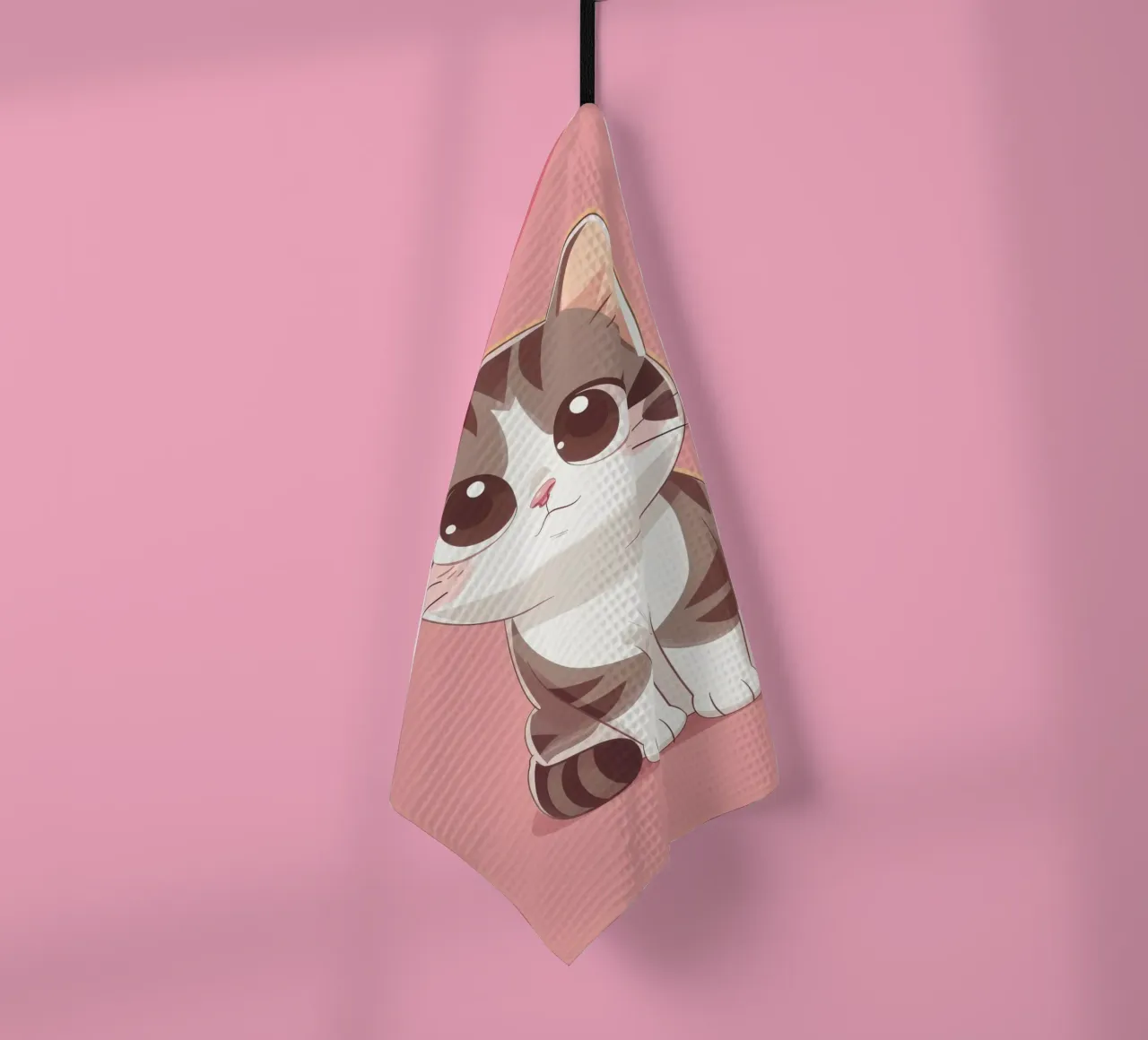 Affascinante gatto American Curl con orecchie arricciate canovaccio da cucina da DesignDoodle