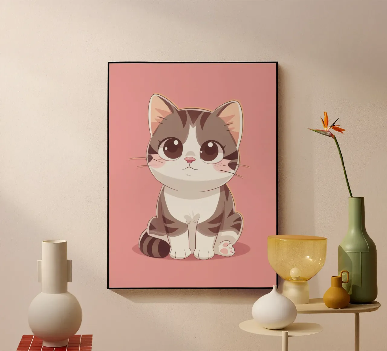 Affascinante gatto American Curl con orecchie arricciate plexiglass da DesignDoodle