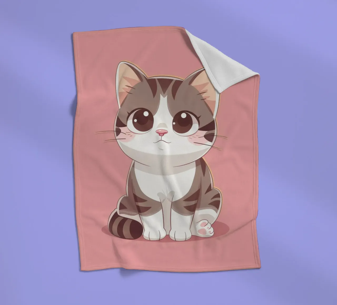 Charming American Curl Cat with Curled Ears fleece blanket by DesignDoodle