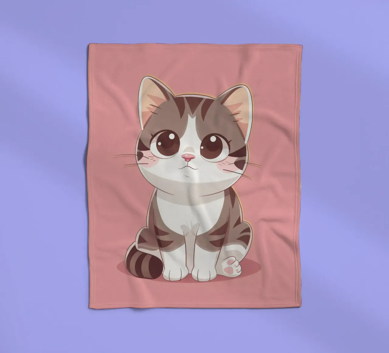 Charming American Curl Cat with Curled Ears fleece blanket by DesignDoodle