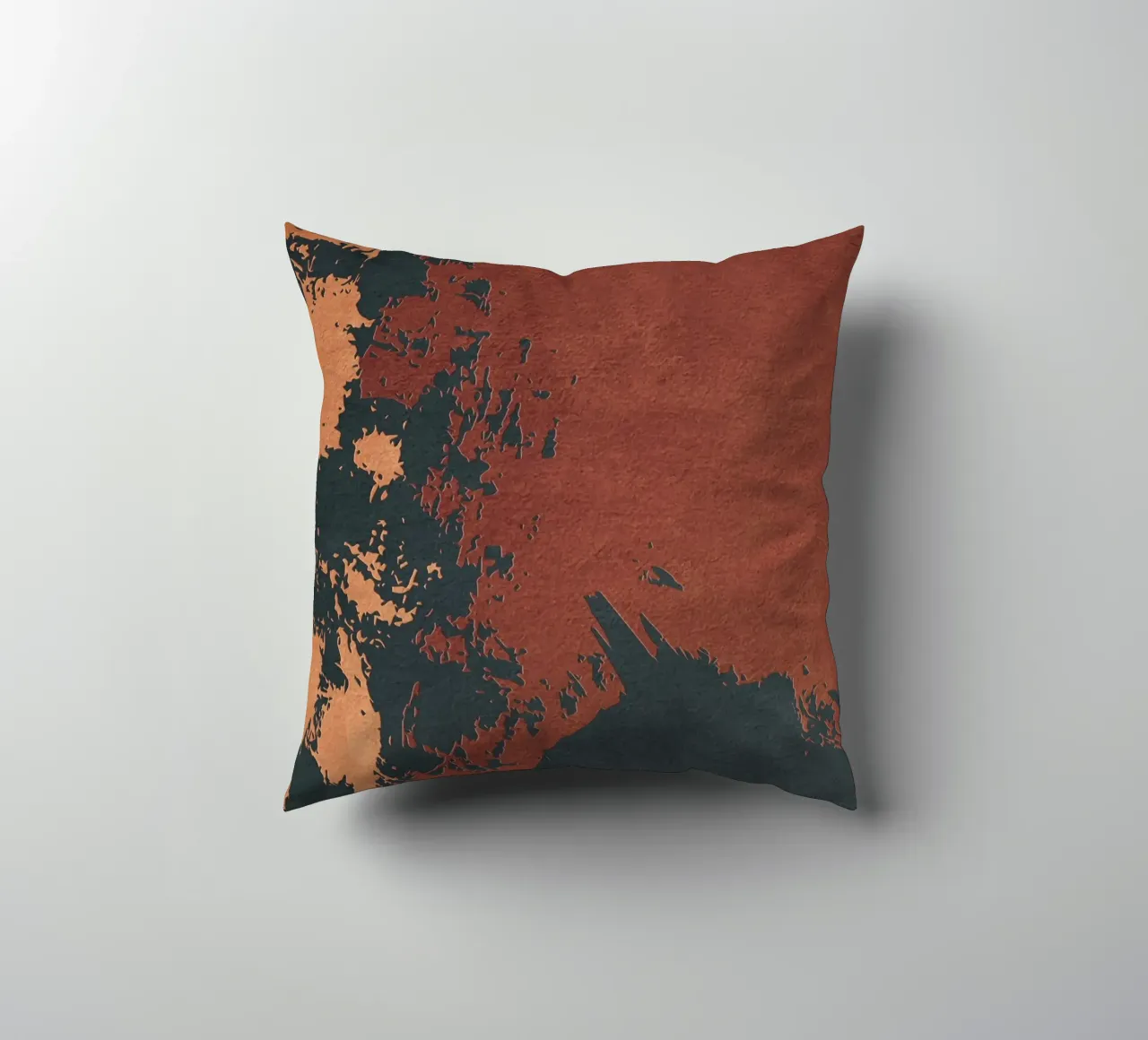 red abstract texture cuscino da vintageshop