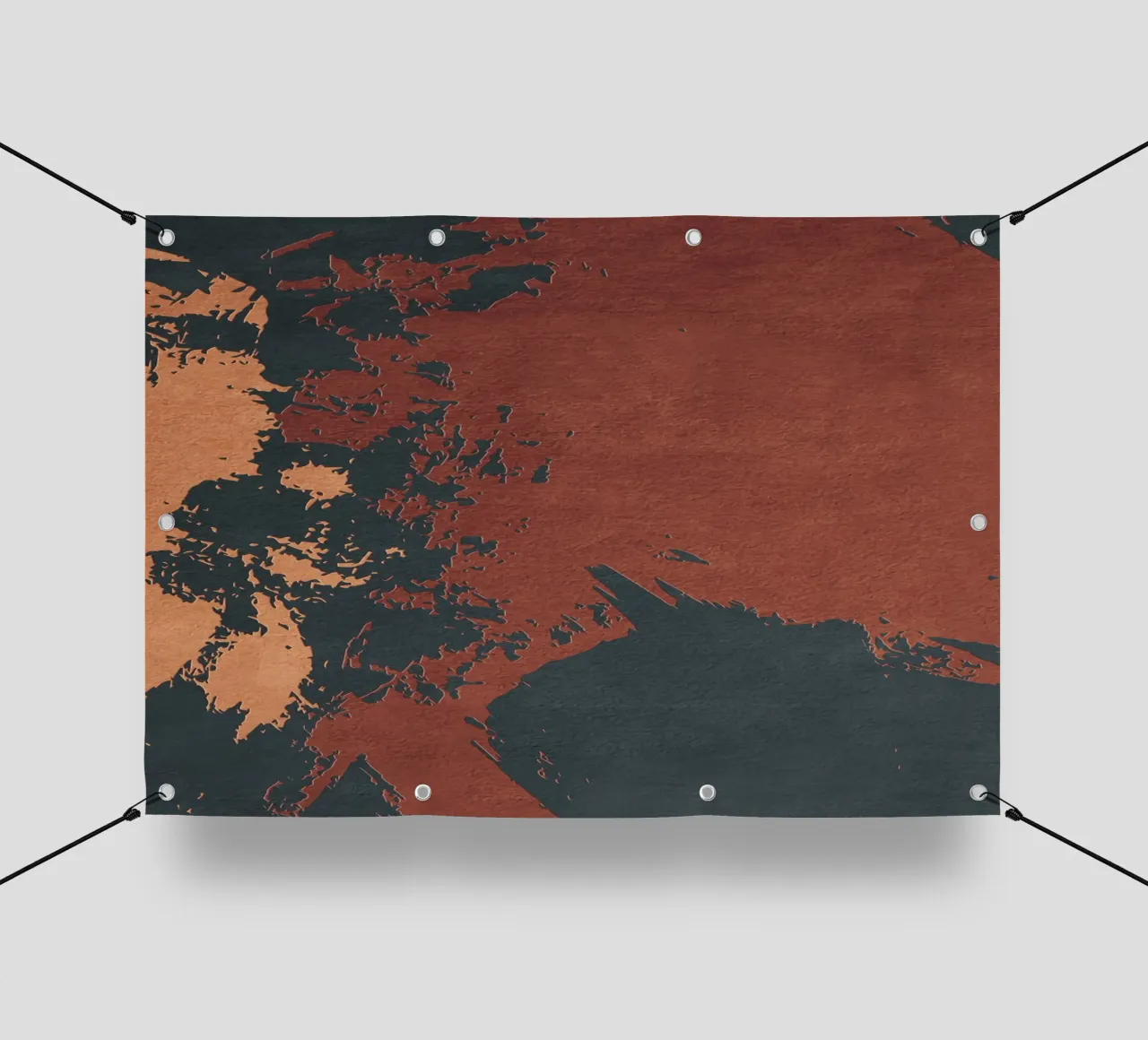 red abstract texture telo in pvc da vintageshop