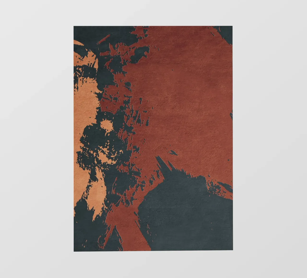 red abstract texture telo in pvc da vintageshop