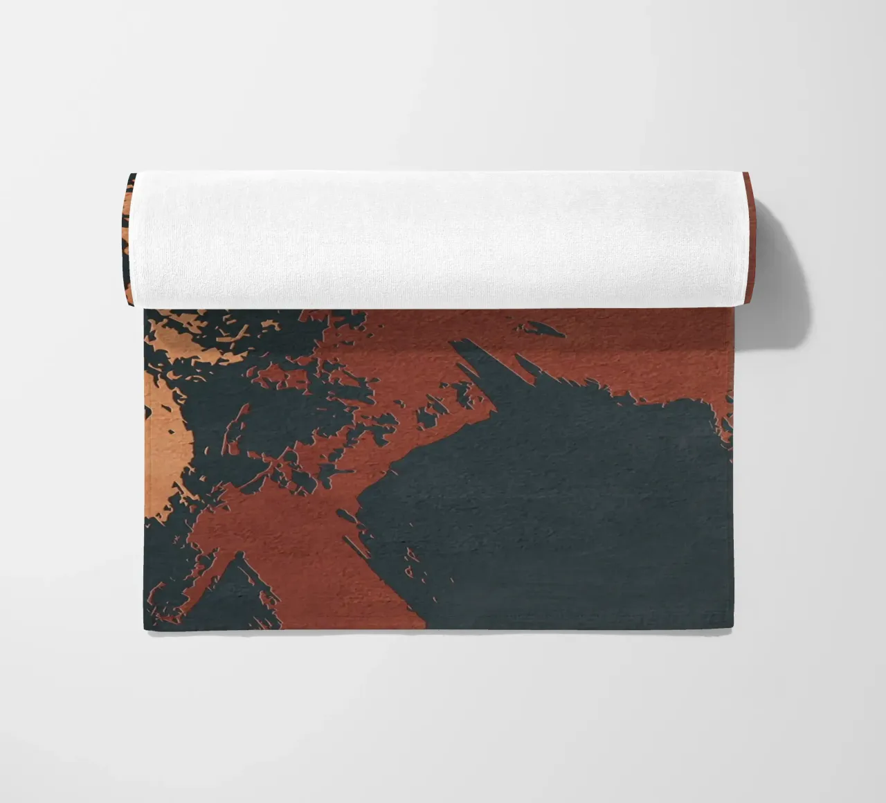 red abstract texture telo mare da vintageshop