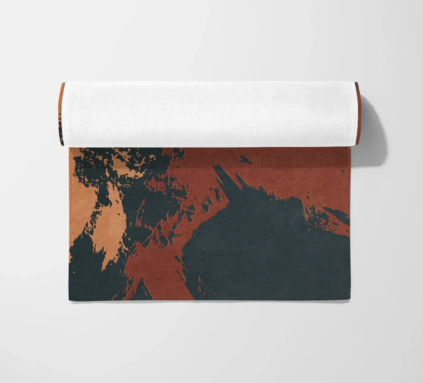 red abstract texture telo mare da vintageshop