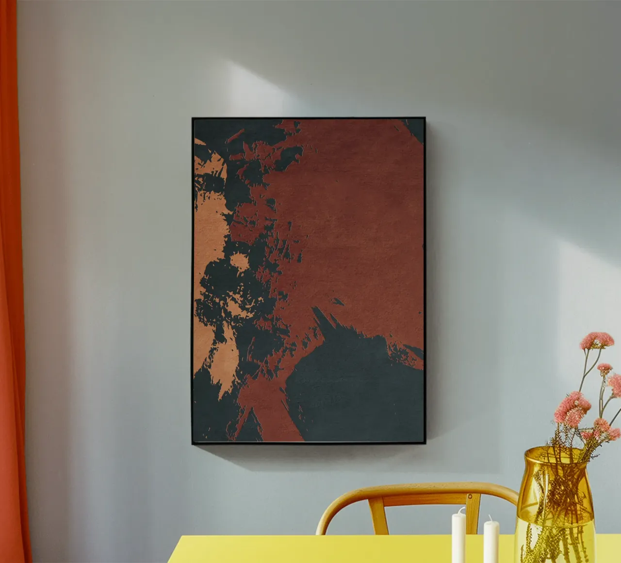 red abstract texture plexiglass da vintageshop