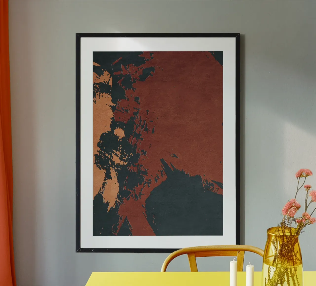 red abstract texture carta hahnemühle da vintageshop