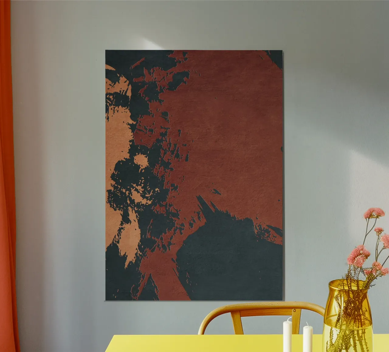 red abstract texture carta hahnemühle da vintageshop