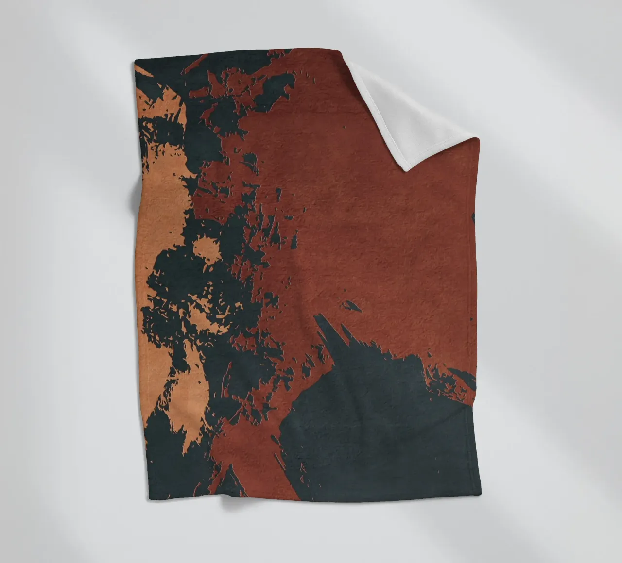 red abstract texture coperta in pile da vintageshop