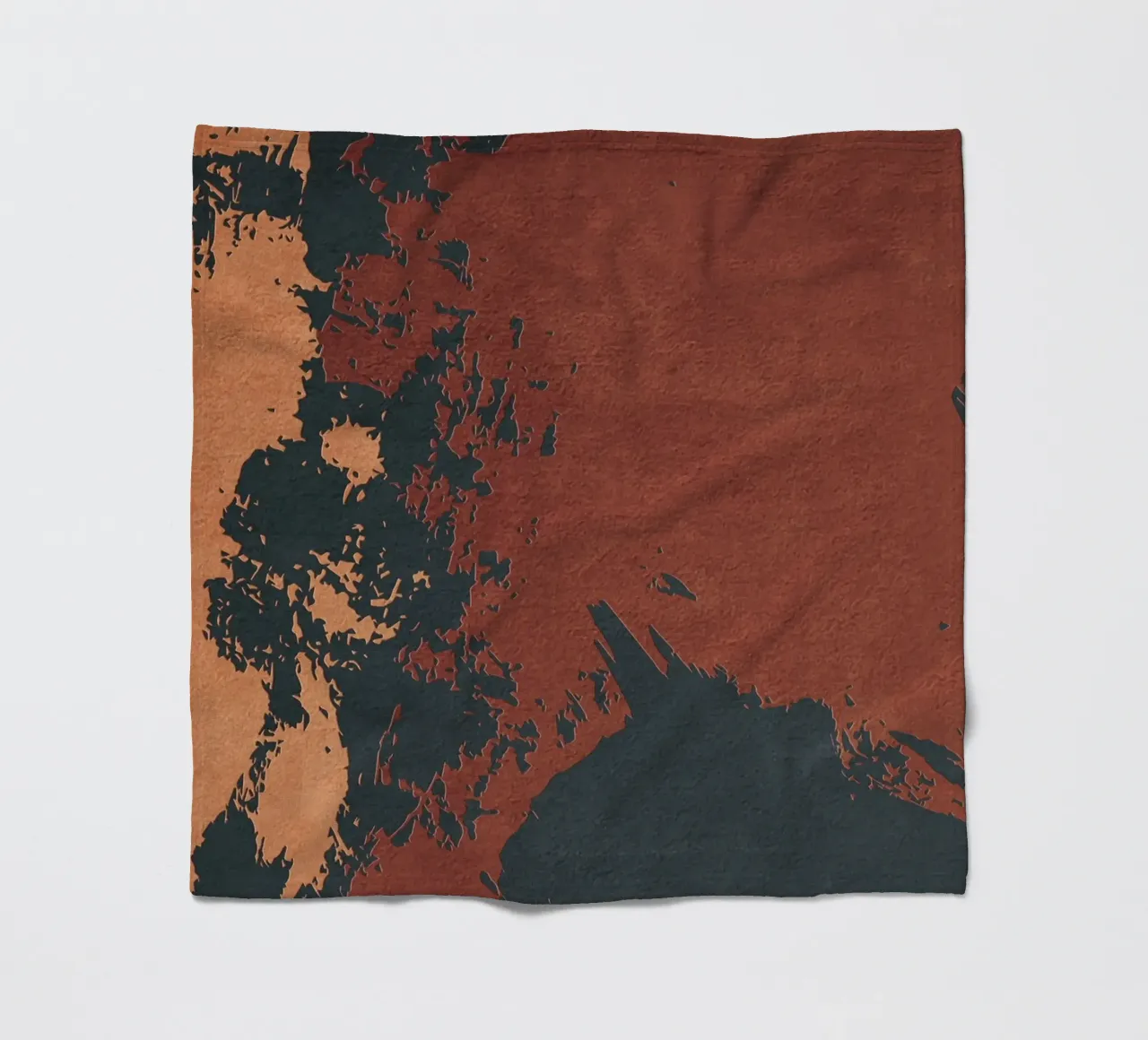 red abstract texture coperta in pile da vintageshop