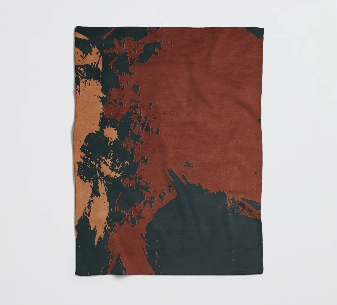 red abstract texture coperta in pile da vintageshop