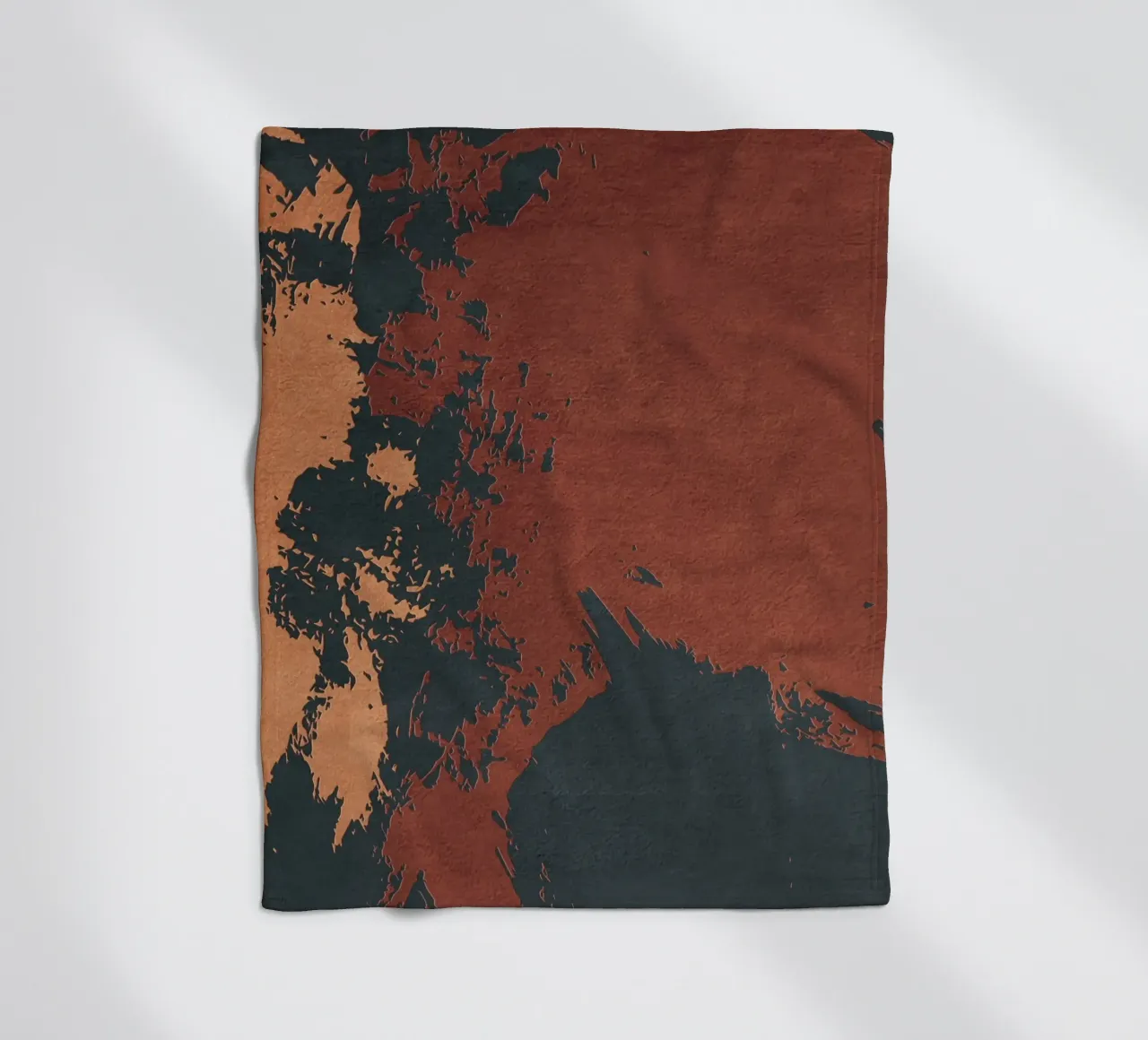 red abstract texture coperta in pile da vintageshop