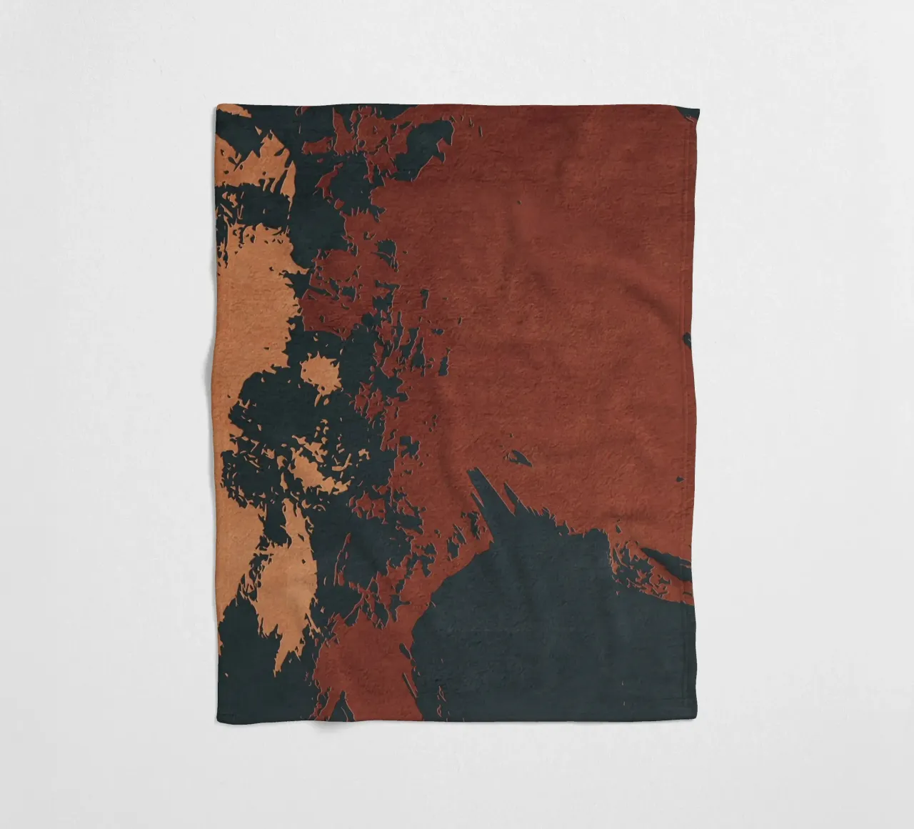 red abstract texture coperta in pile da vintageshop