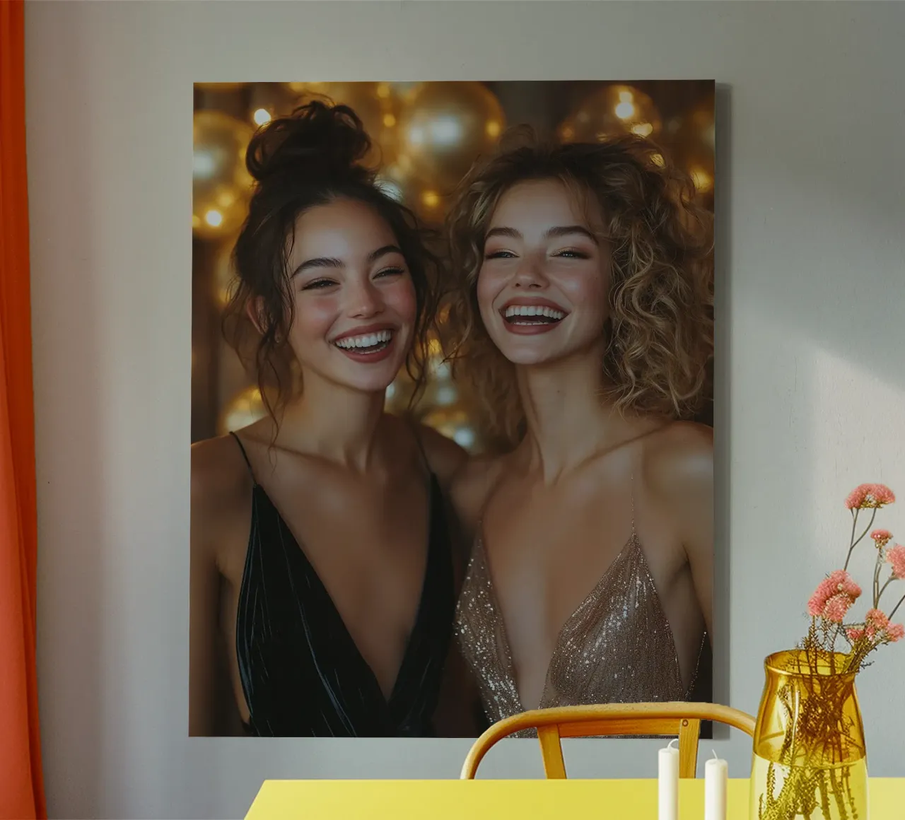 Glam Glow canvas with Floater frame by PhotoVibe Decor