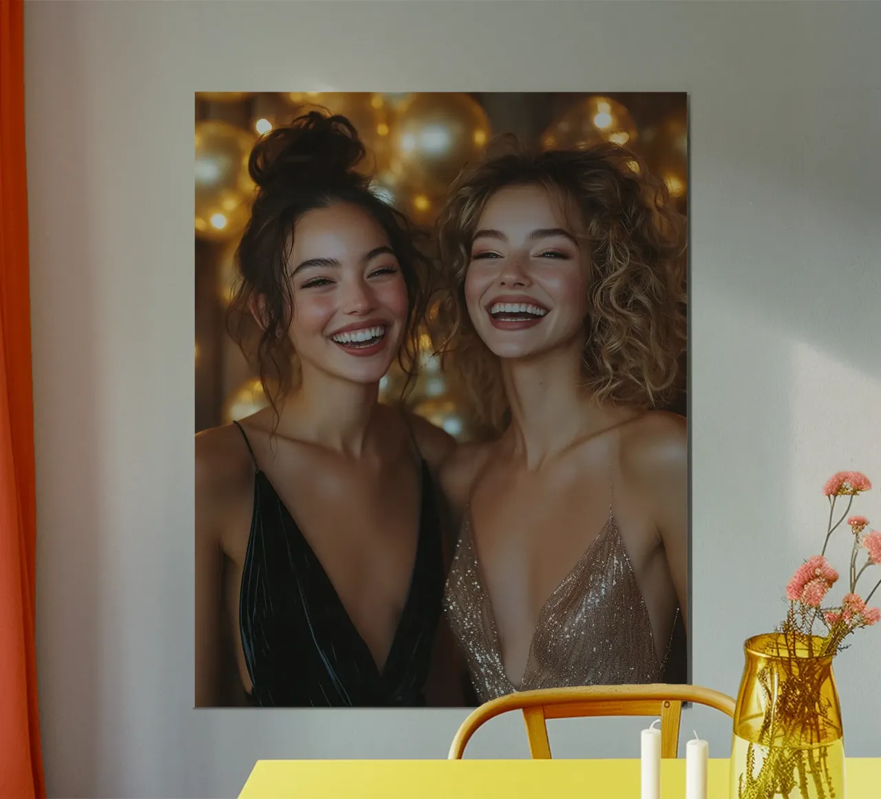 Bagliore glam poster con telaio in legno da PhotoVibe Decor