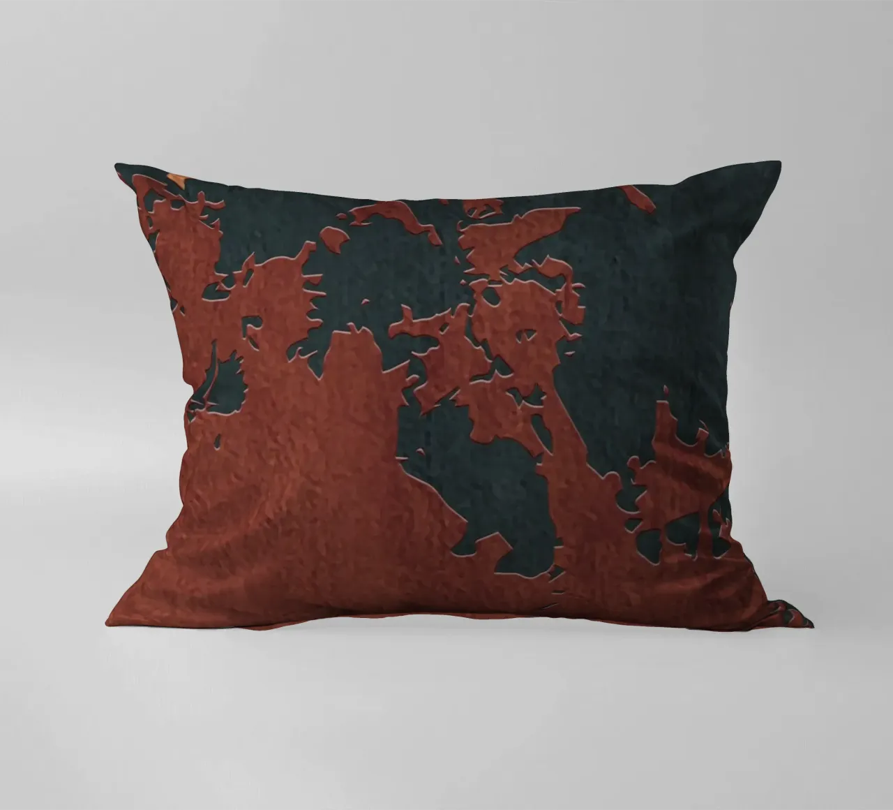 red and black abstract texture cuscino da vintageshop