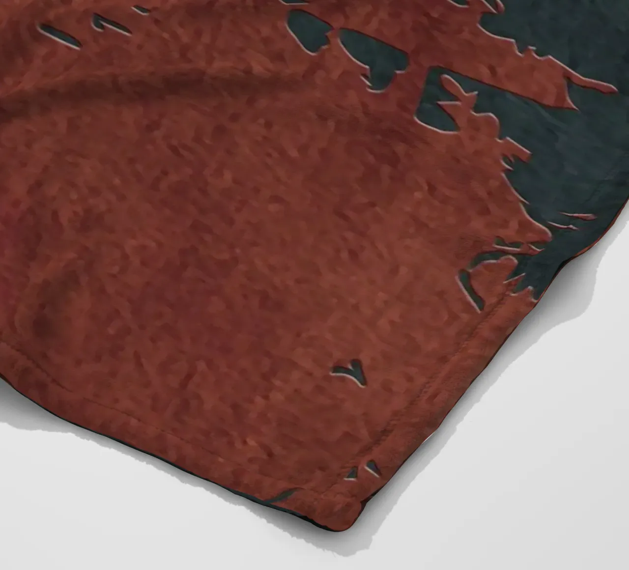 red and black abstract texture coperta in pile da vintageshop