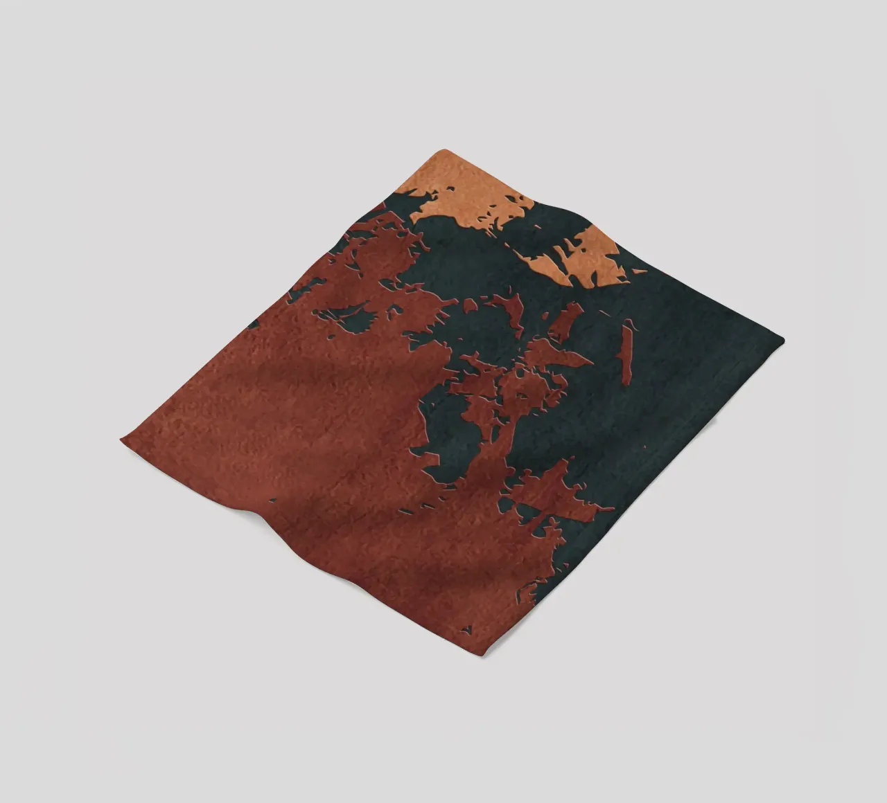 red and black abstract texture coperta in pile da vintageshop