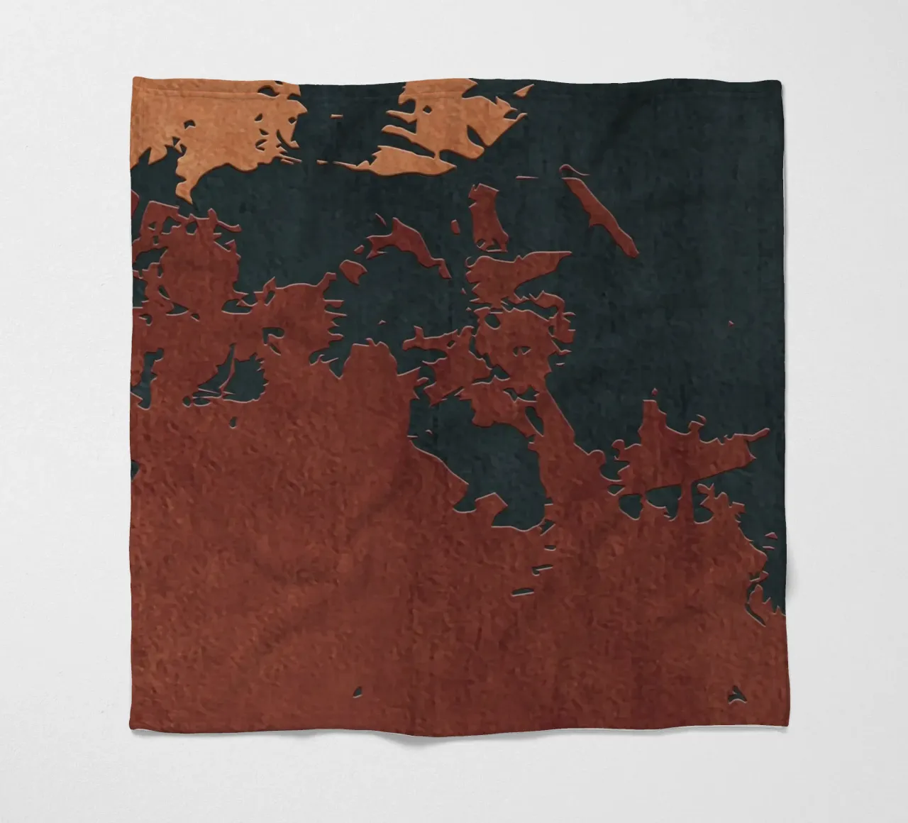 red and black abstract texture coperta in pile da vintageshop