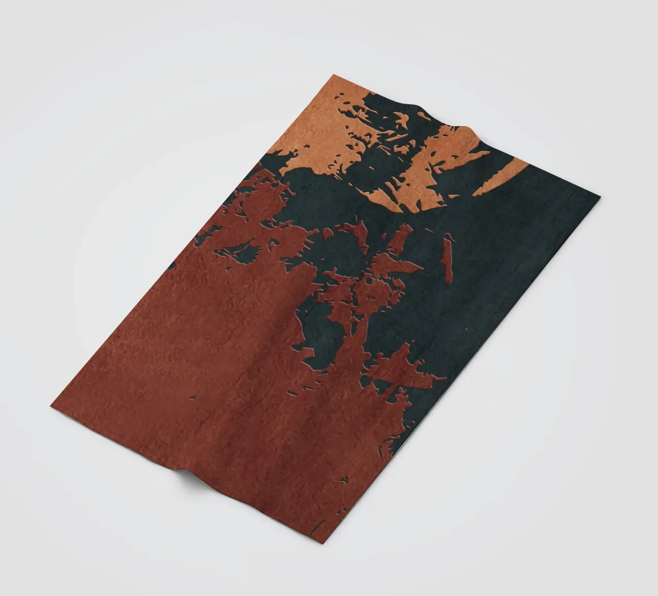 red and black abstract texture coperta in pile da vintageshop