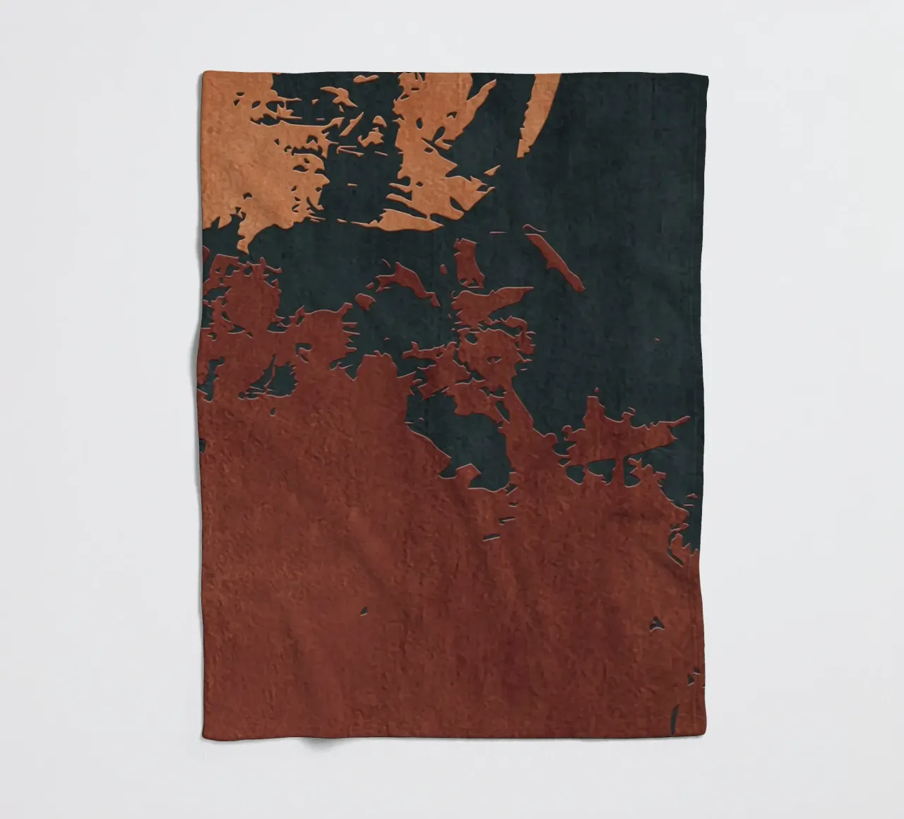 red and black abstract texture coperta in pile da vintageshop