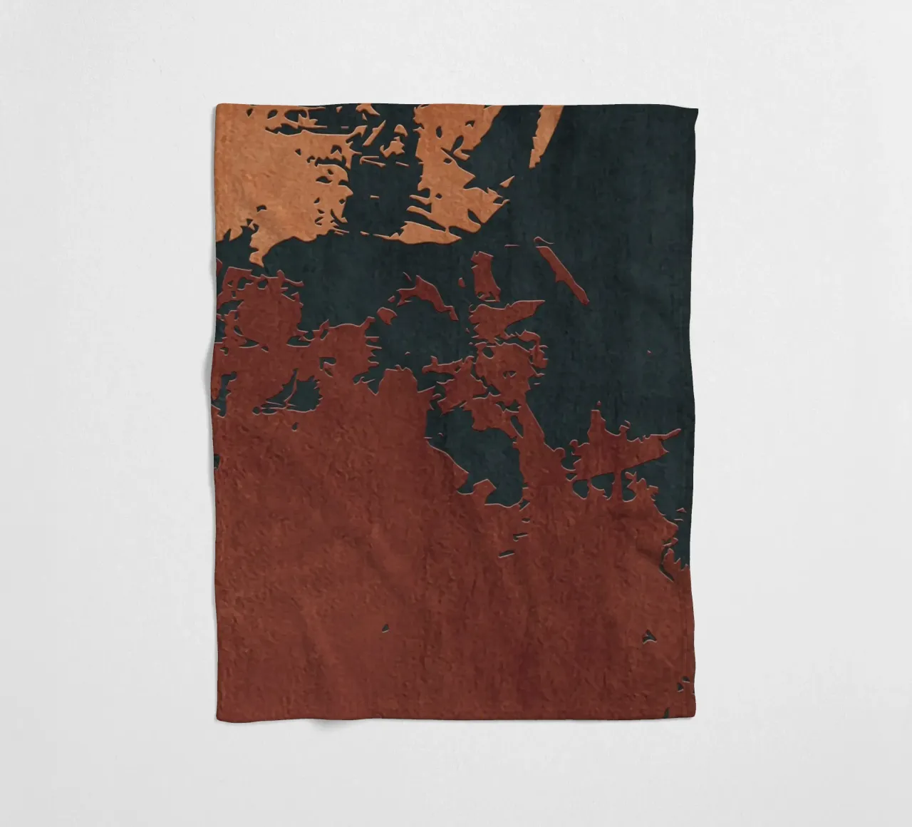 red and black abstract texture coperta in pile da vintageshop