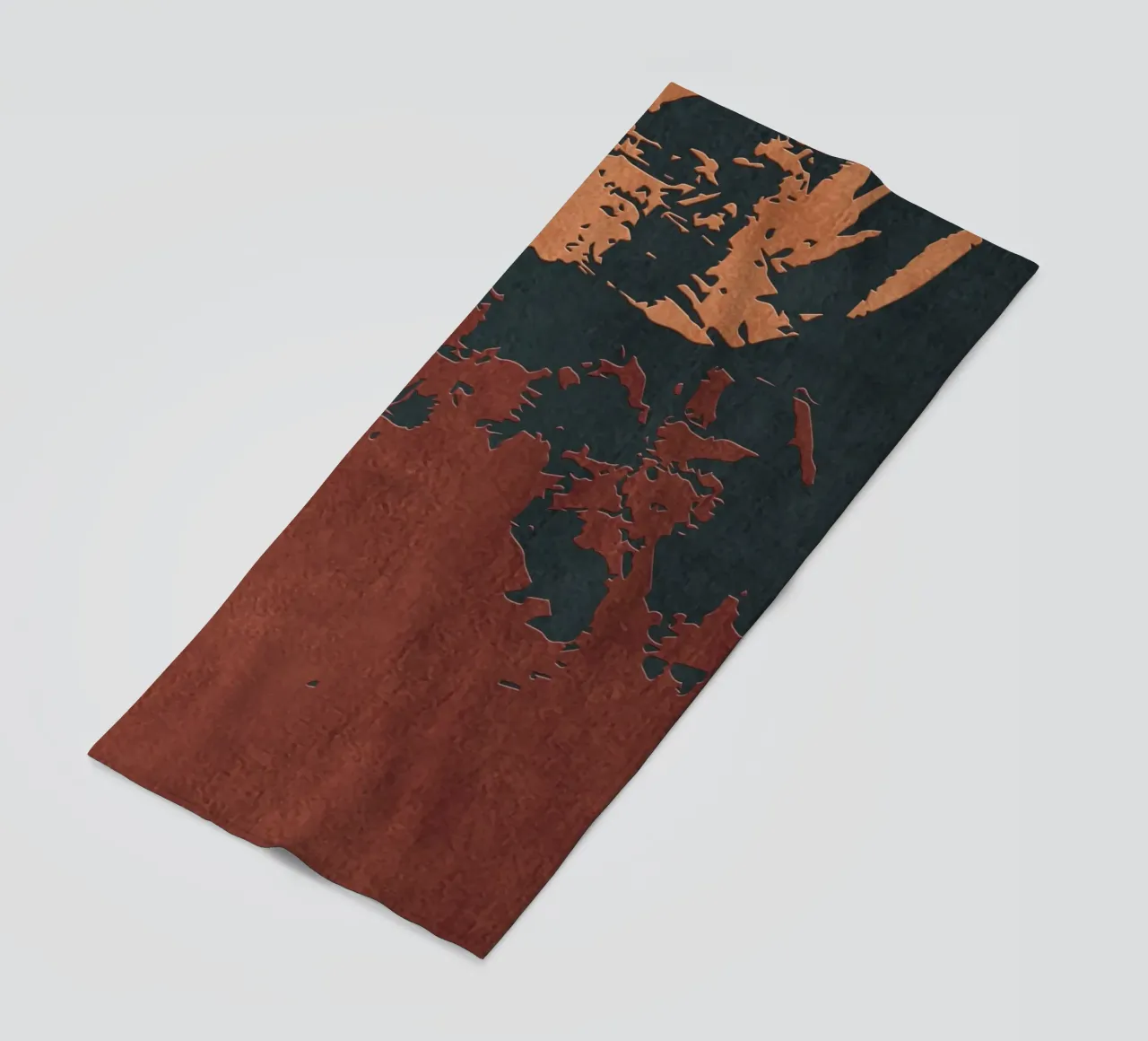 red and black abstract texture telo mare da vintageshop