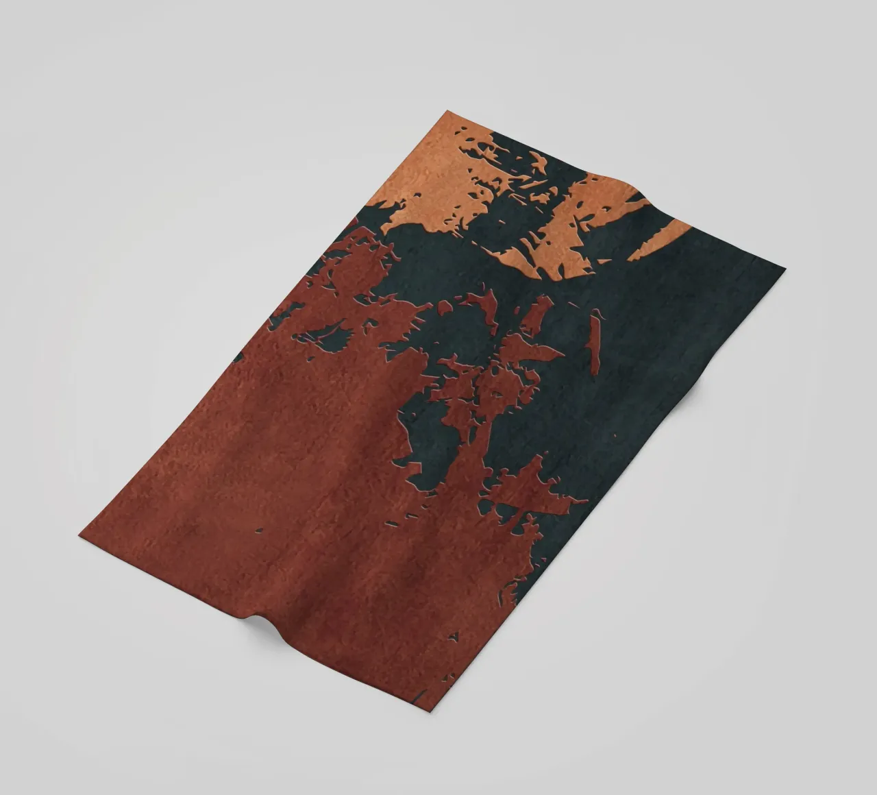 red and black abstract texture telo mare da vintageshop