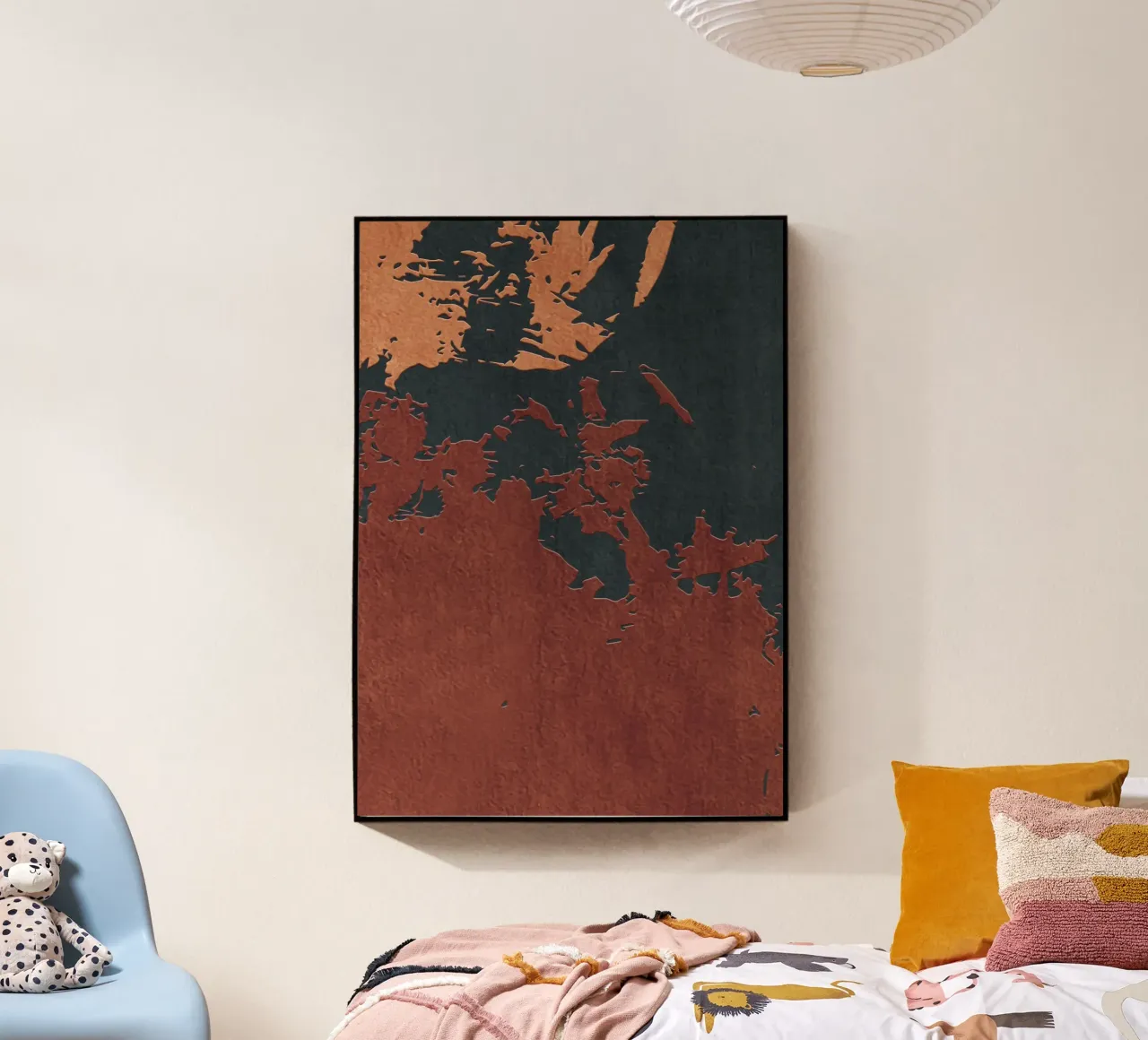 red and black abstract texture plexiglass da vintageshop