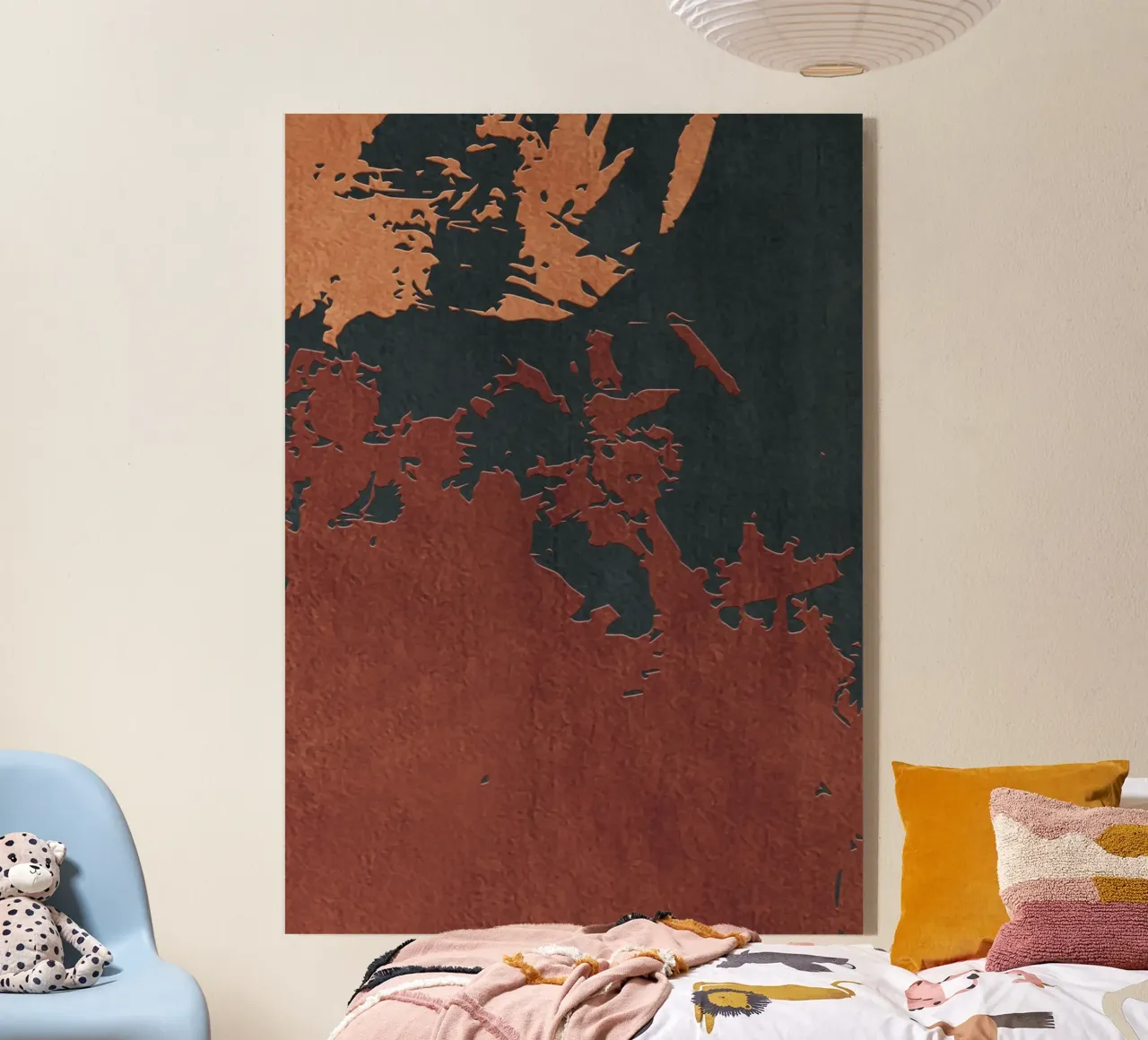 red and black abstract texture plexiglass da vintageshop