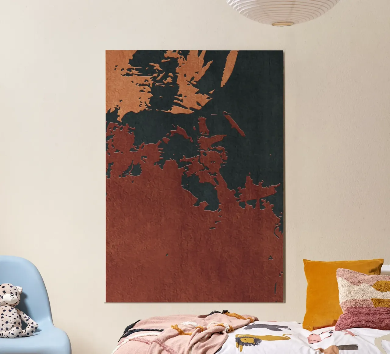 red and black abstract texture carta hahnemühle da vintageshop