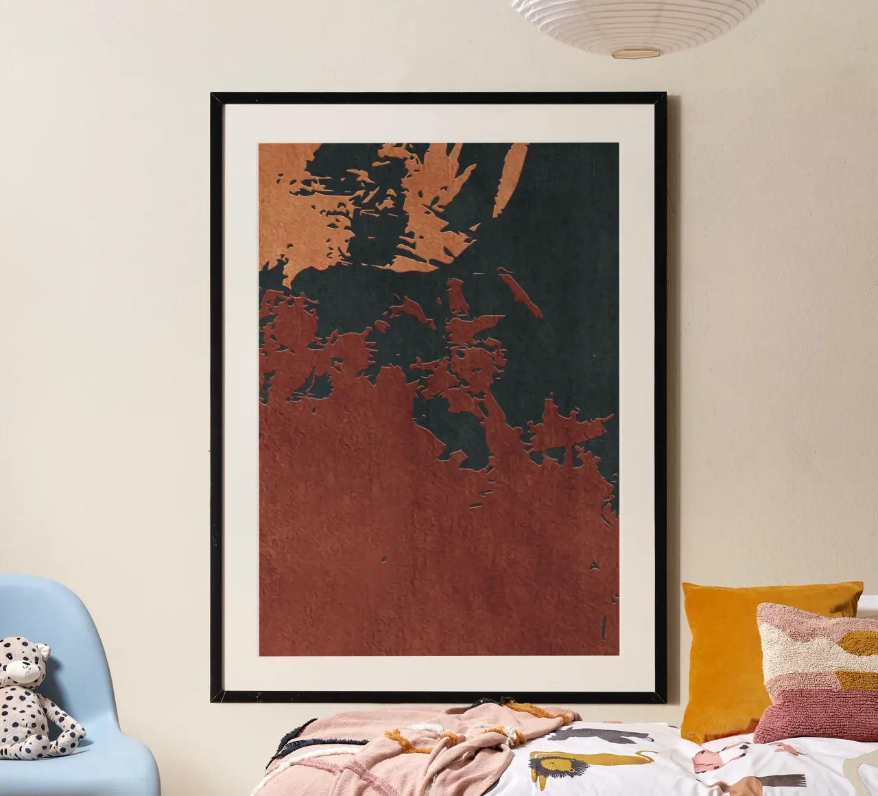 red and black abstract texture carta hahnemühle da vintageshop