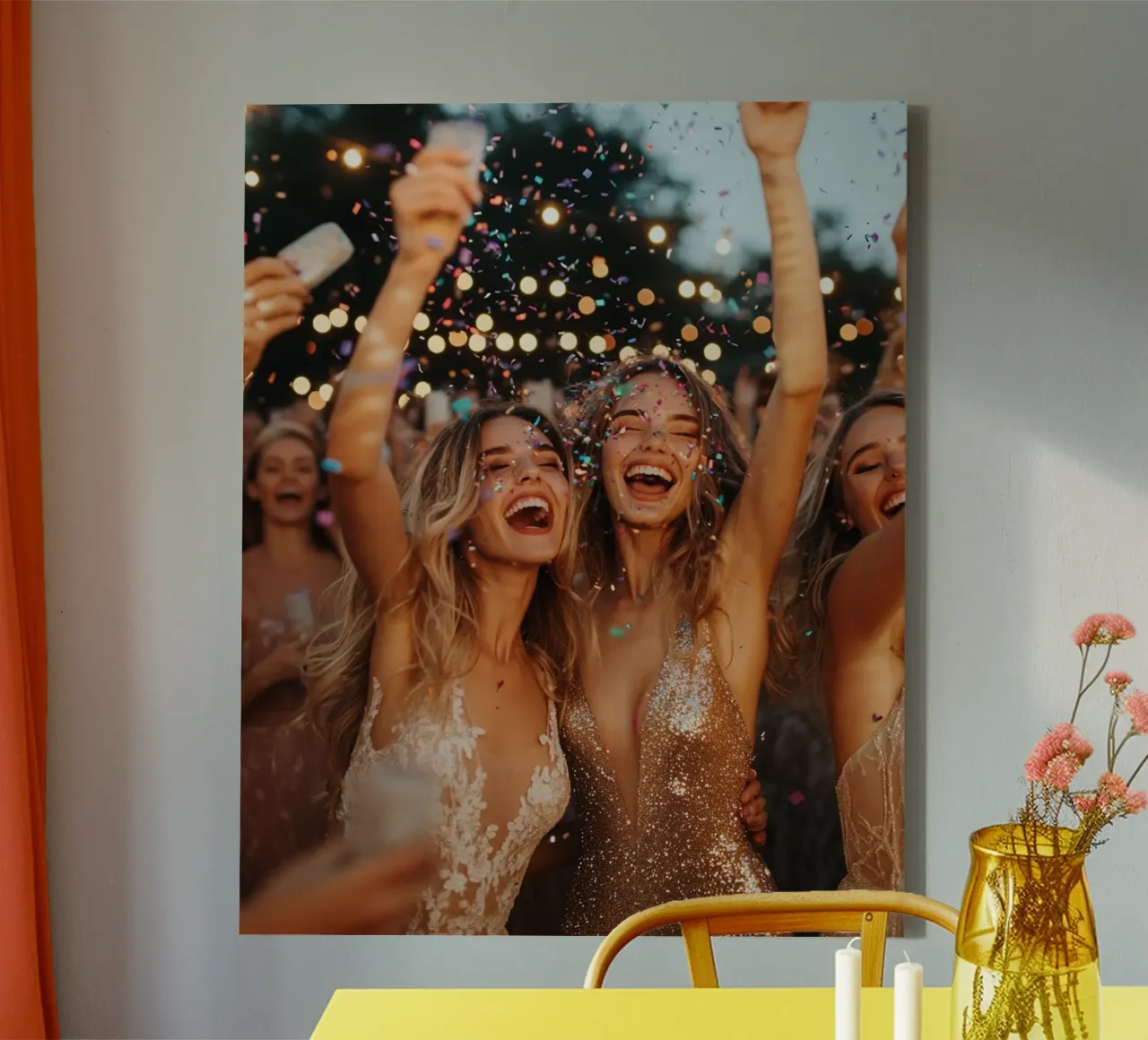 Glam Glow canvas with Floater frame by PhotoVibe Decor