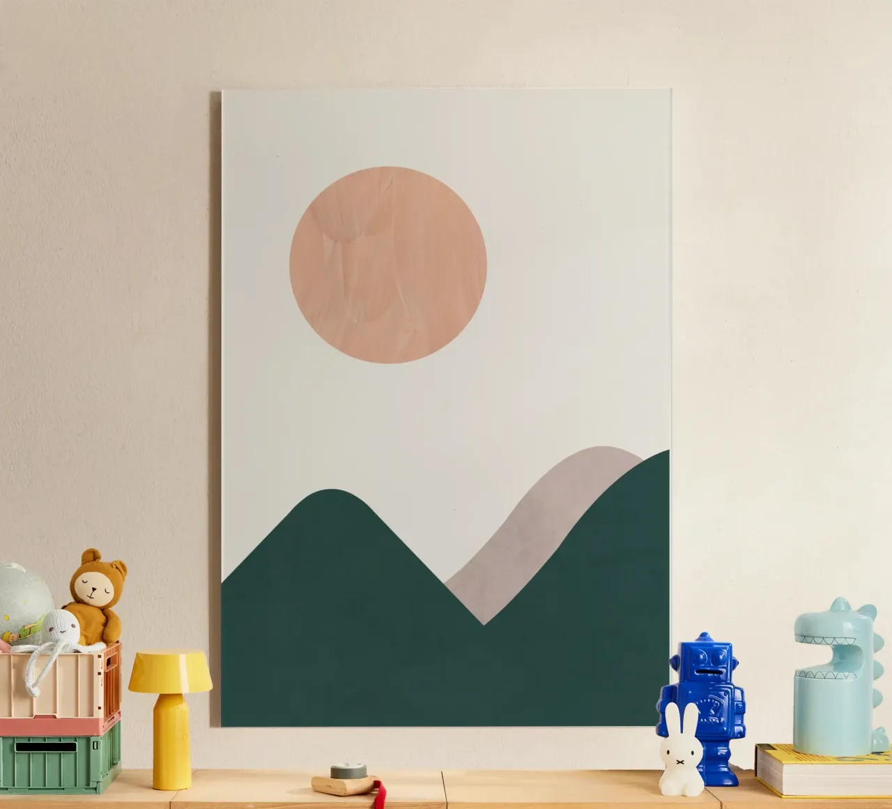 Luna Rosa plexiglass da Rose Beck Art