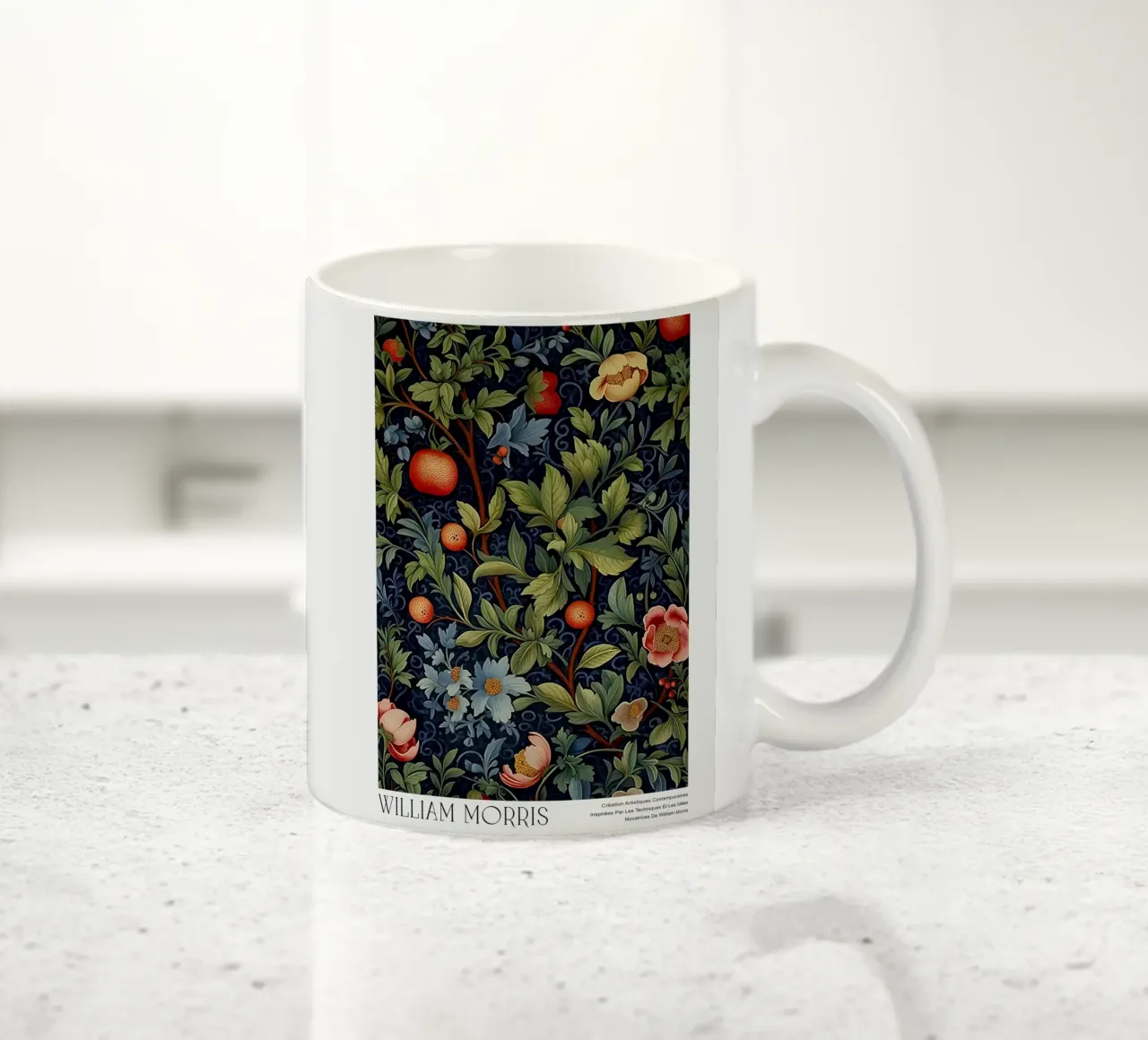 Fruit and Floral Dark Botanical ceramic mug by Turner Kyle