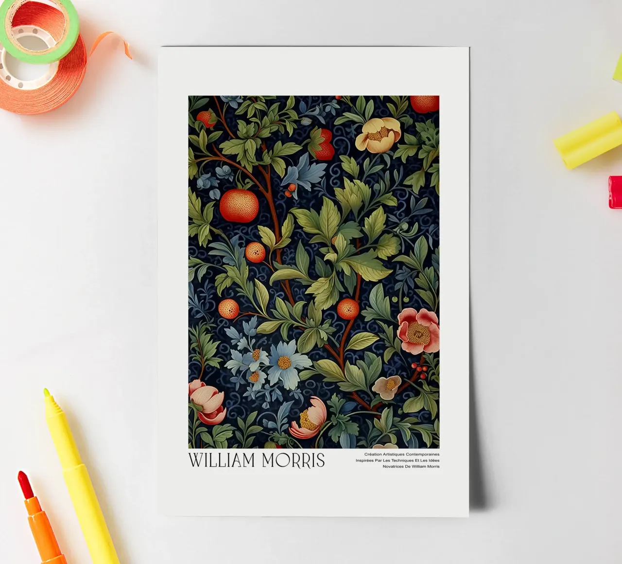 Frutta e fiori Botanico scuro foglio adesivo da Turner Kyle