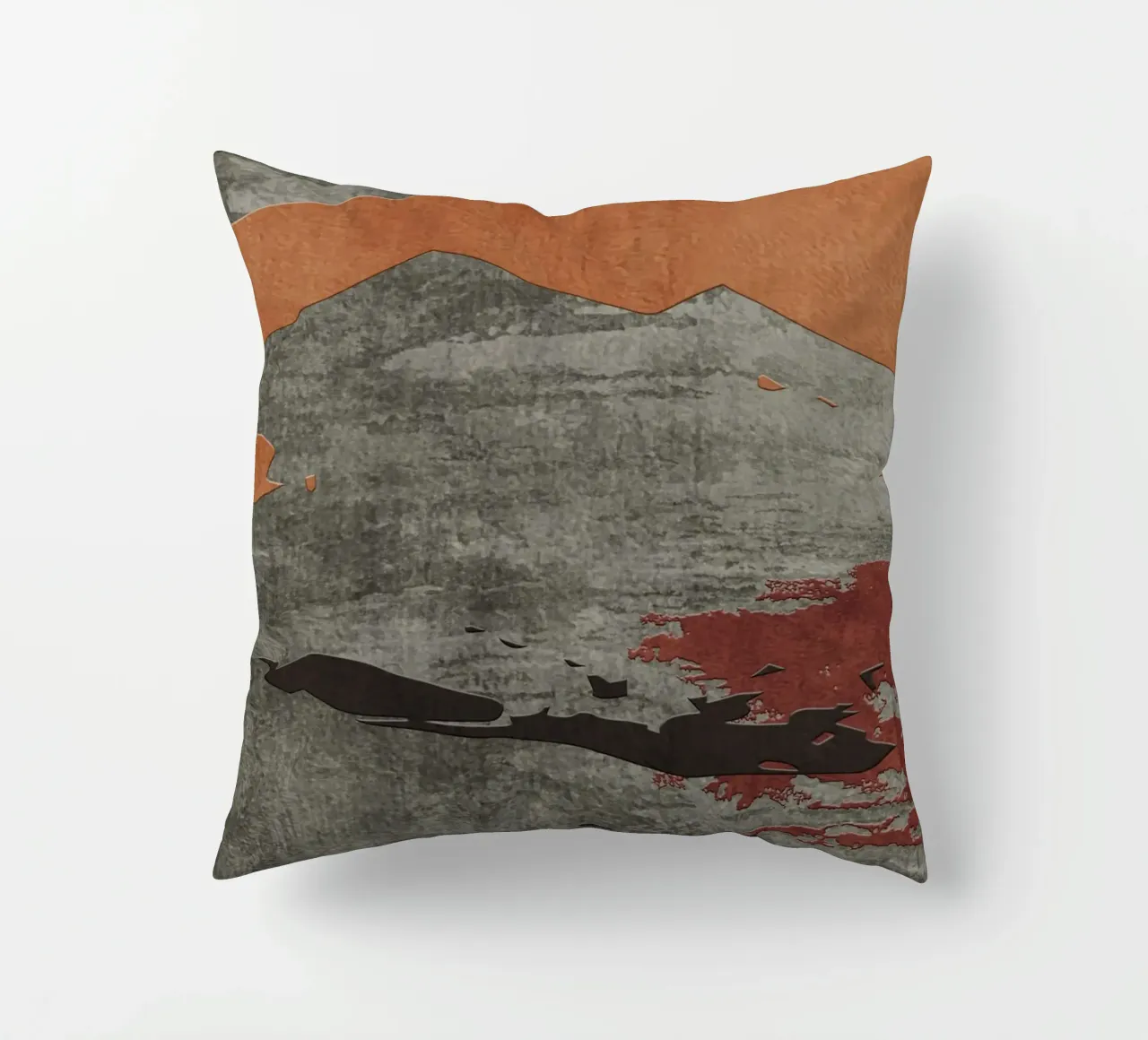 gray metal abstract texture cuscino da vintageshop