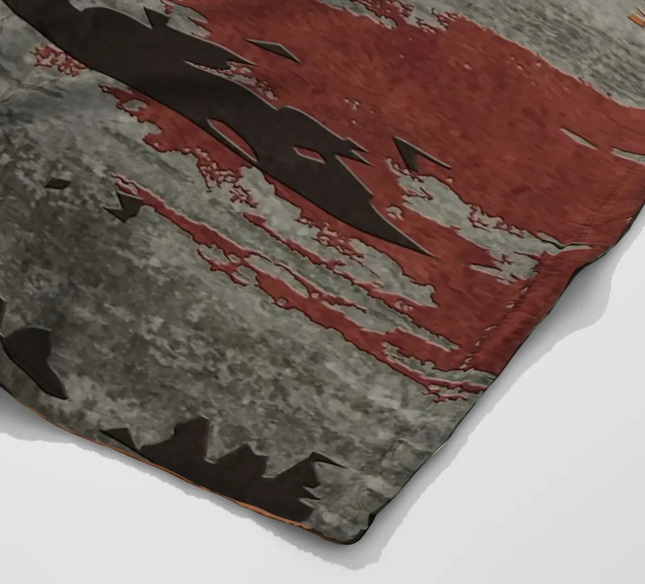 gray metal abstract texture coperta in pile da vintageshop