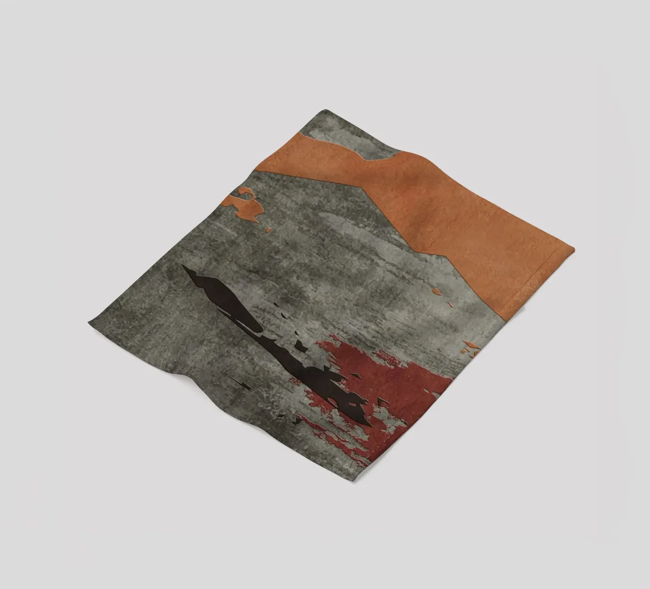 gray metal abstract texture coperta in pile da vintageshop