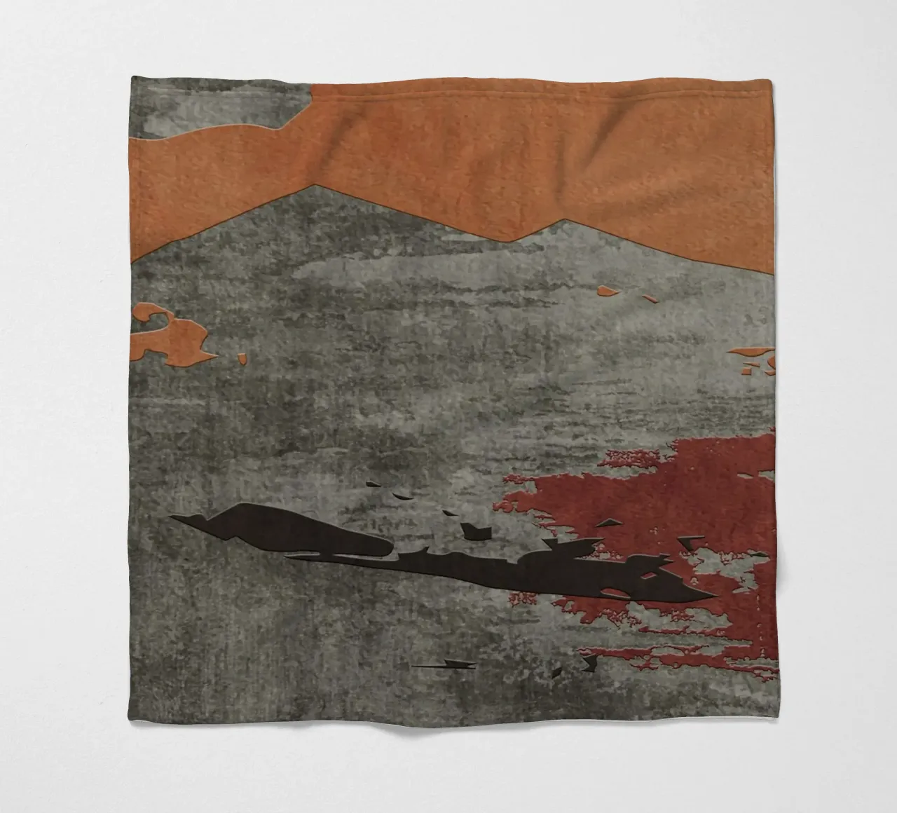 gray metal abstract texture coperta in pile da vintageshop