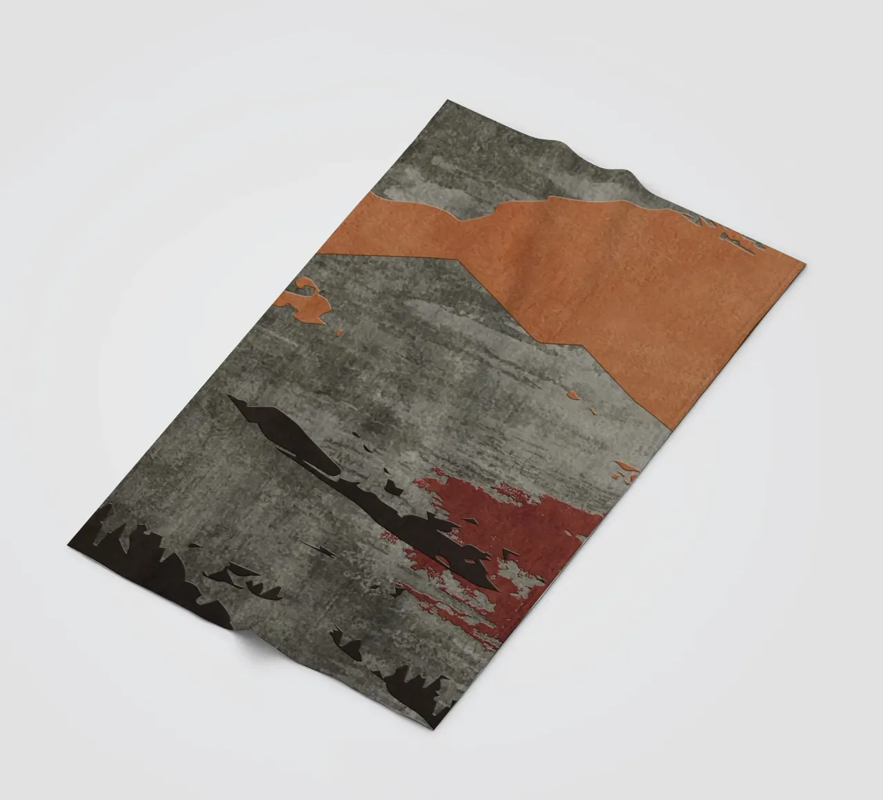gray metal abstract texture coperta in pile da vintageshop