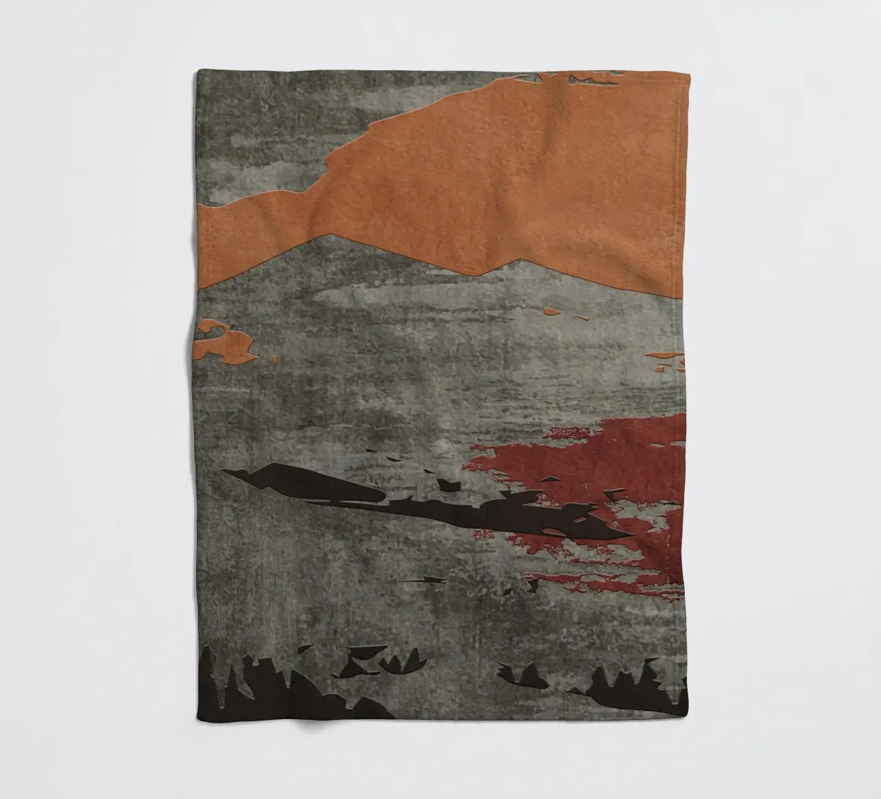 gray metal abstract texture coperta in pile da vintageshop