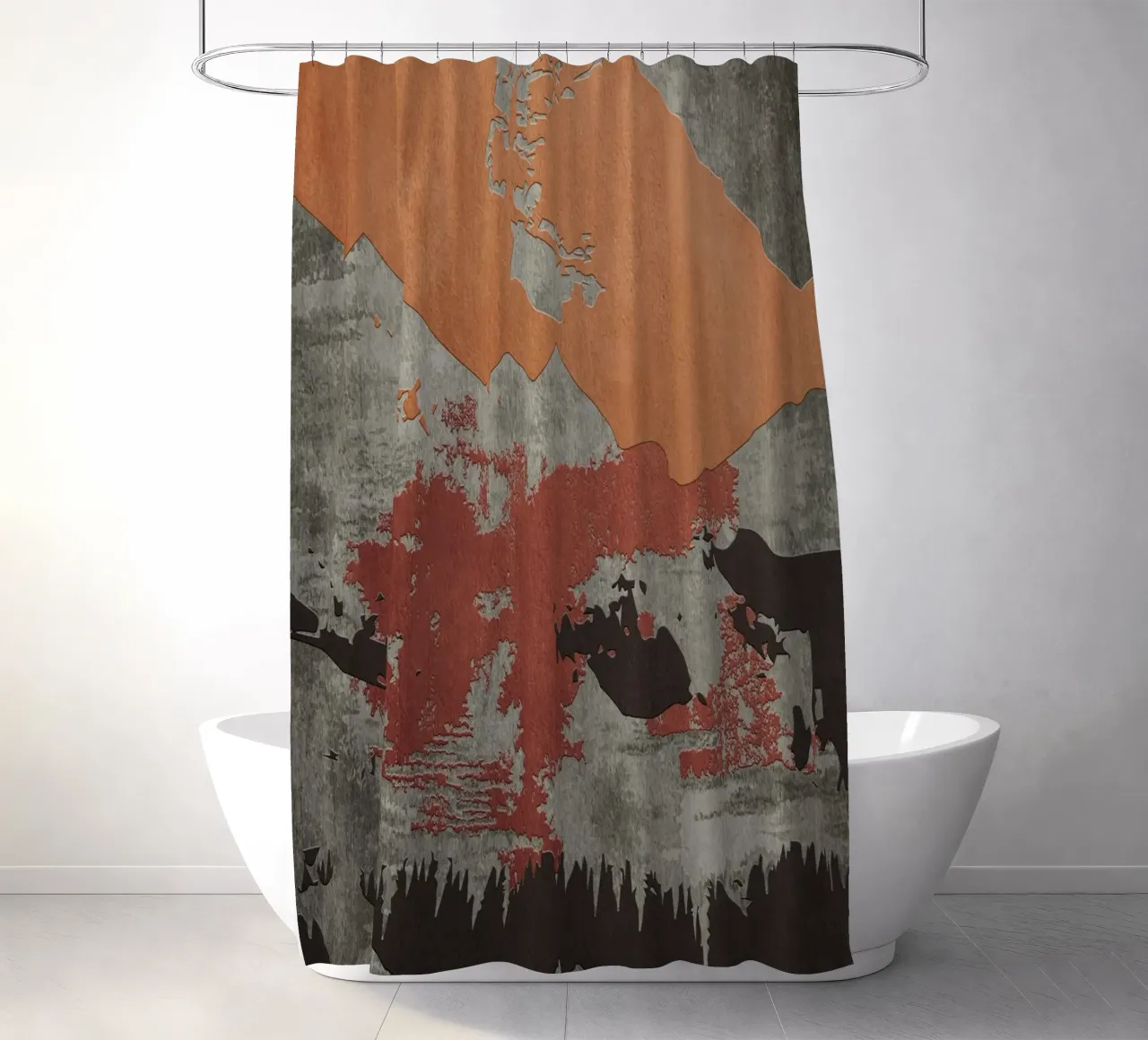 gray metal abstract texture xl tenda da doccia da vintageshop