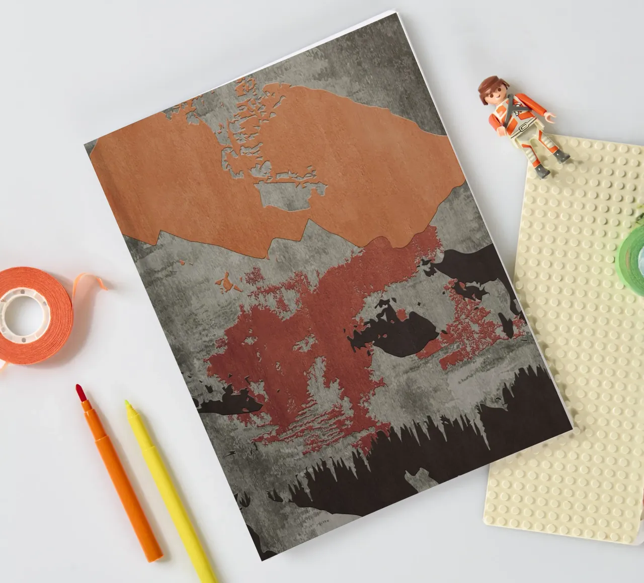 gray metal abstract texture xl notebook by vintageshop