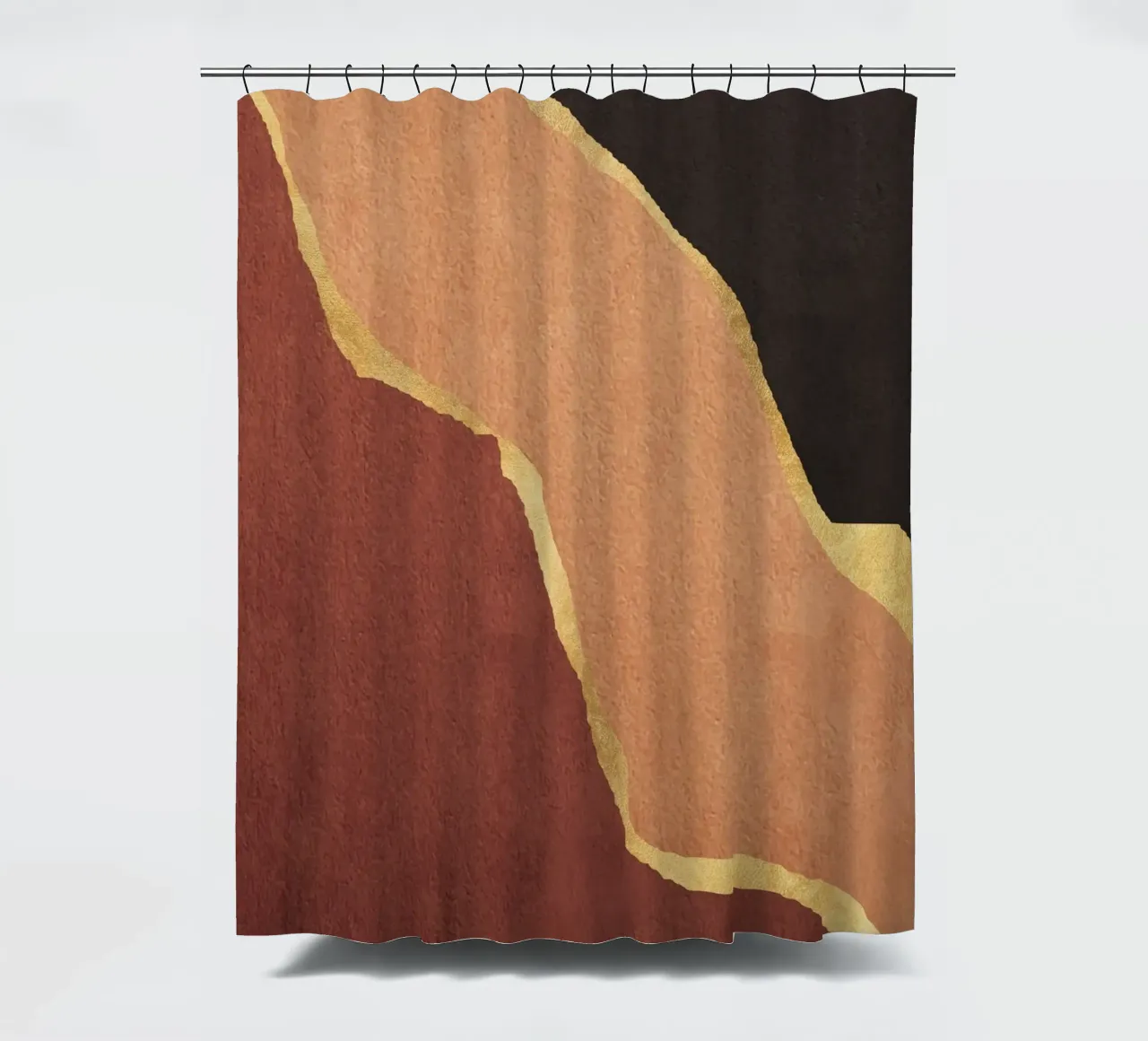 abstract texture orange cutout shower curtain by vintageshop
